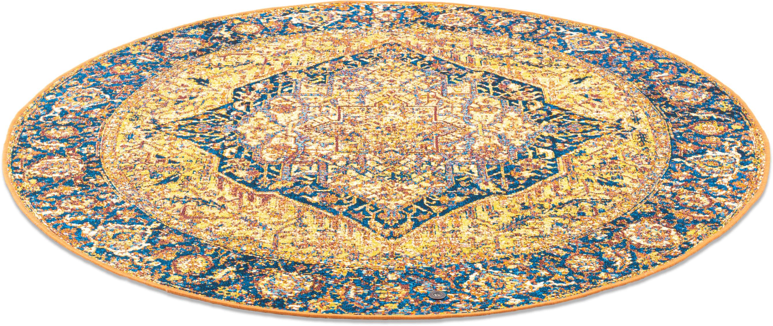 TOM TAILOR HOME Teppich Funky Outdoor Orient One Gold Rund