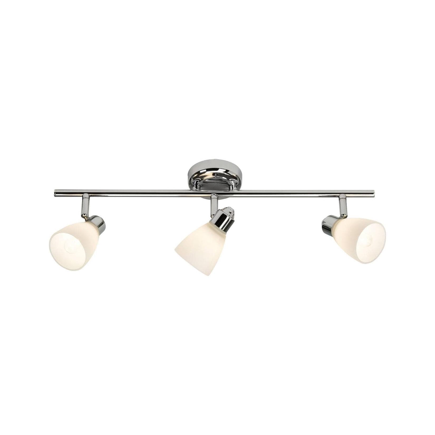 Brilliant Deckenleuchte Kensington: Chrom/Weiß, 3-Flammig, Dimmbar