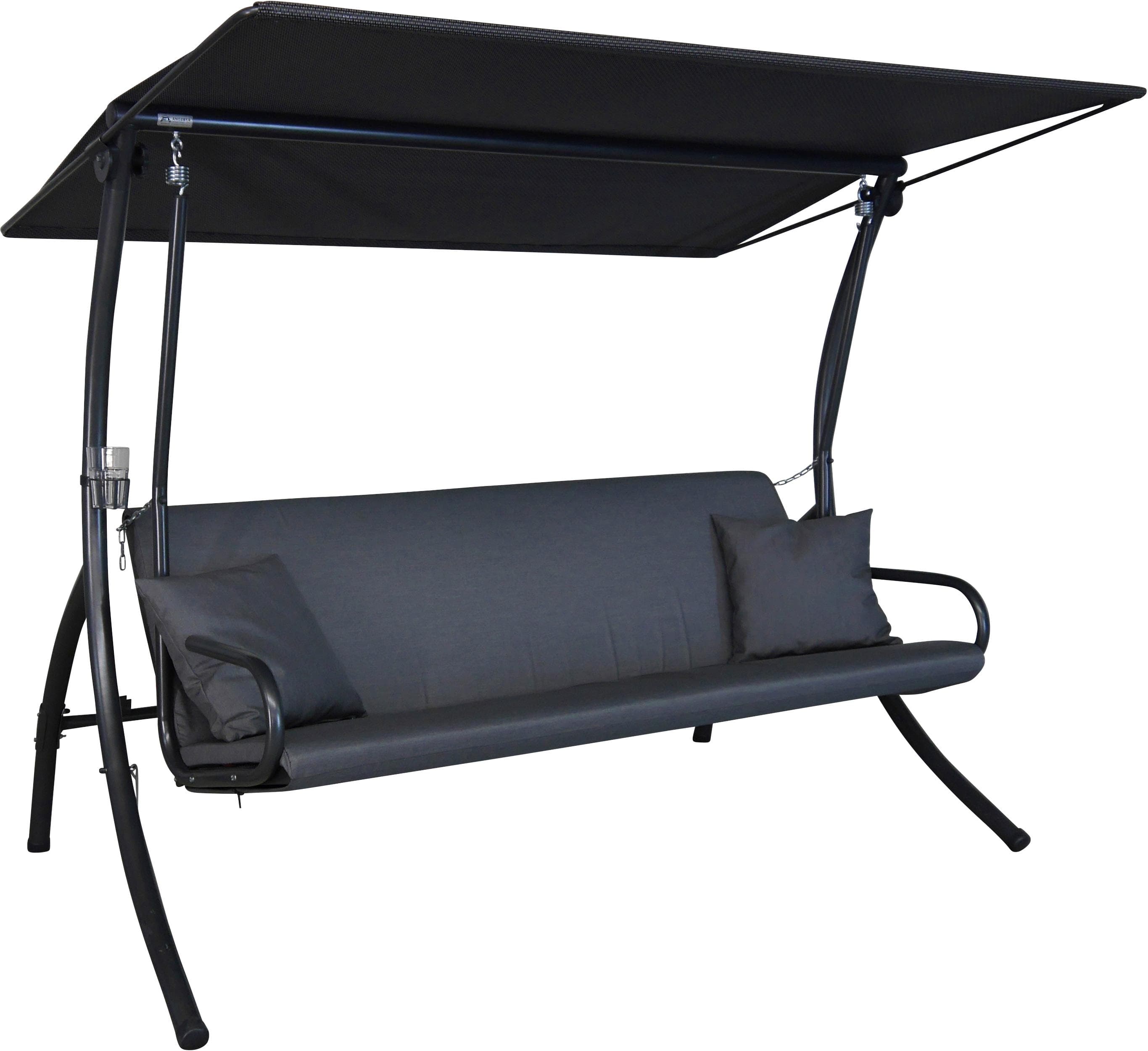 Angerer Hollywoodschaukel Elegance Zip Anthrazit Wetterfest