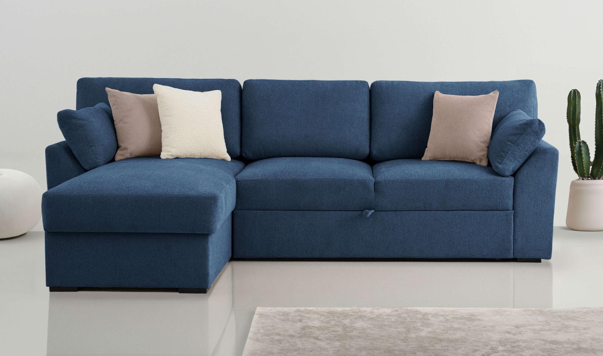 Home Affaire Ecksofa Citry Dunkelblau mit Bettfunktion und Bettkasten