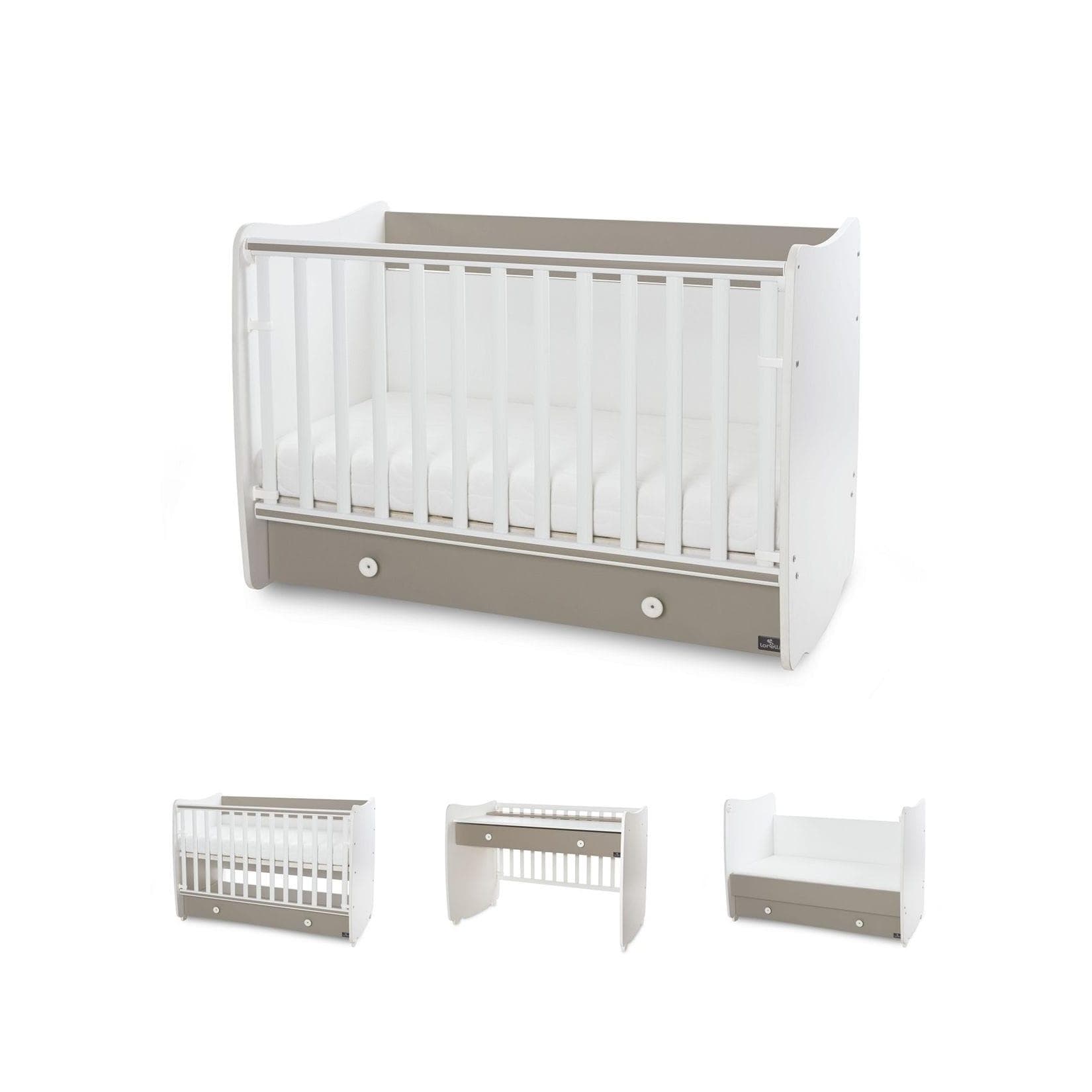 Lorelli Babybett Dream Umbaubar Kinderbett mit Hubgitter