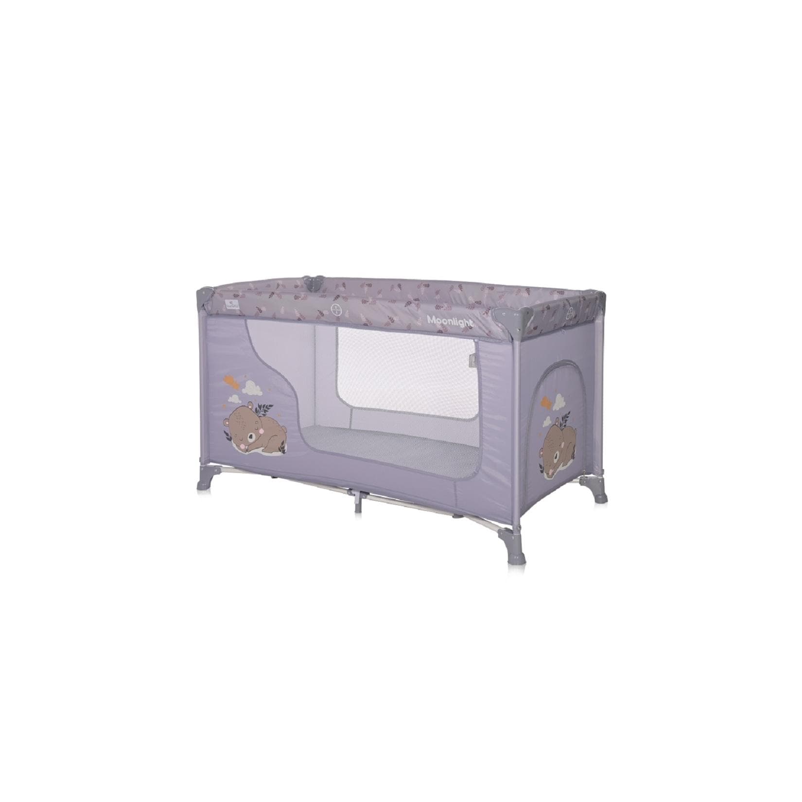 Lorelli Babyreisebett Moonlight mit seitlicher Öffnung und Tragetasche Violett