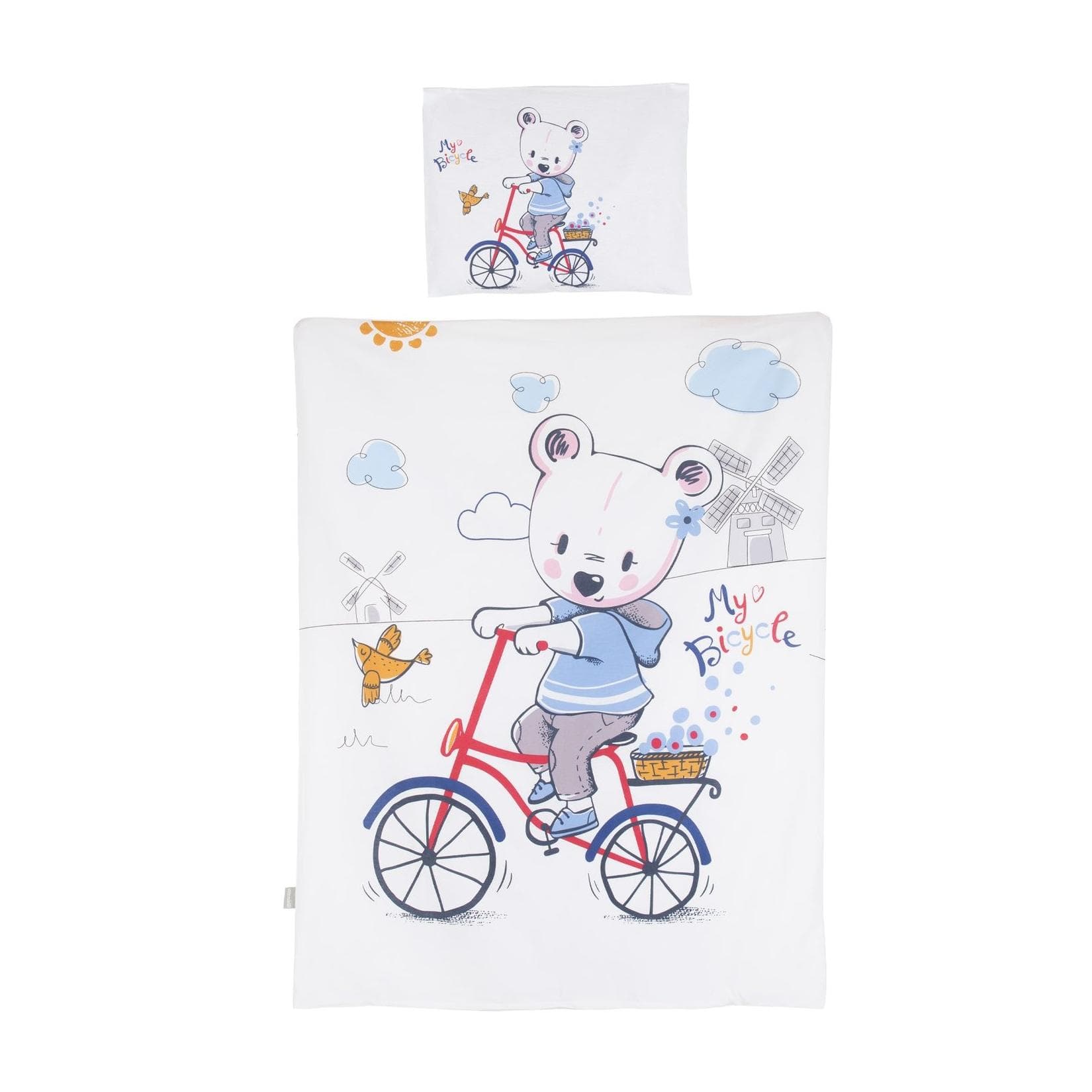 Chipolino Baby-Bettwäsche Set 5-tlg. Blau Rennfahrer Motiv