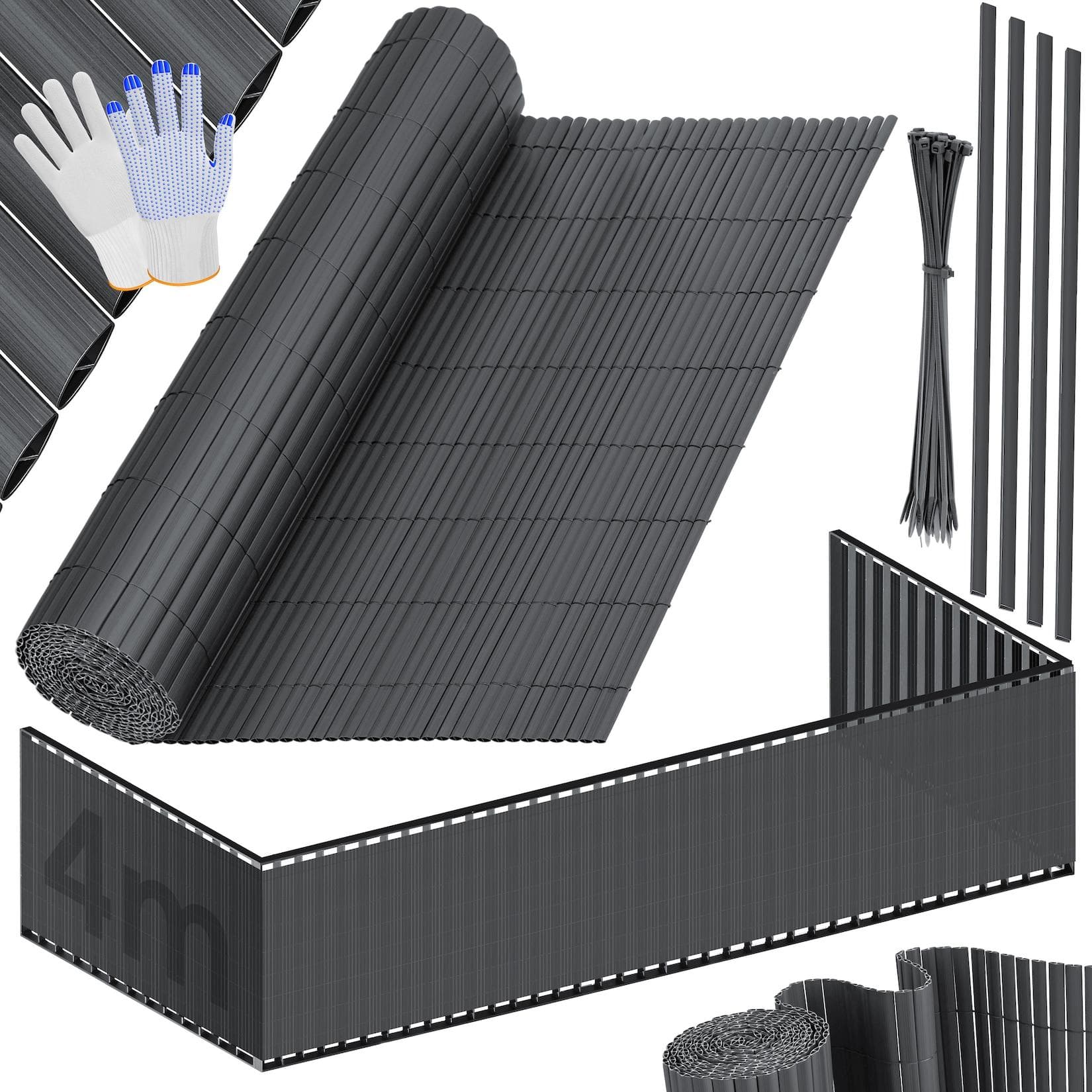 KESSER® PVC Sichtschutzmatte Sichtschutzzaun Balkonverkleidung Windschutz