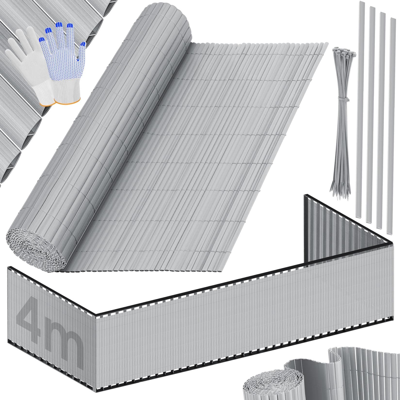 KESSER PVC Sichtschutzmatte Sichtschutzzaun Balkonverkleidung Windschutz