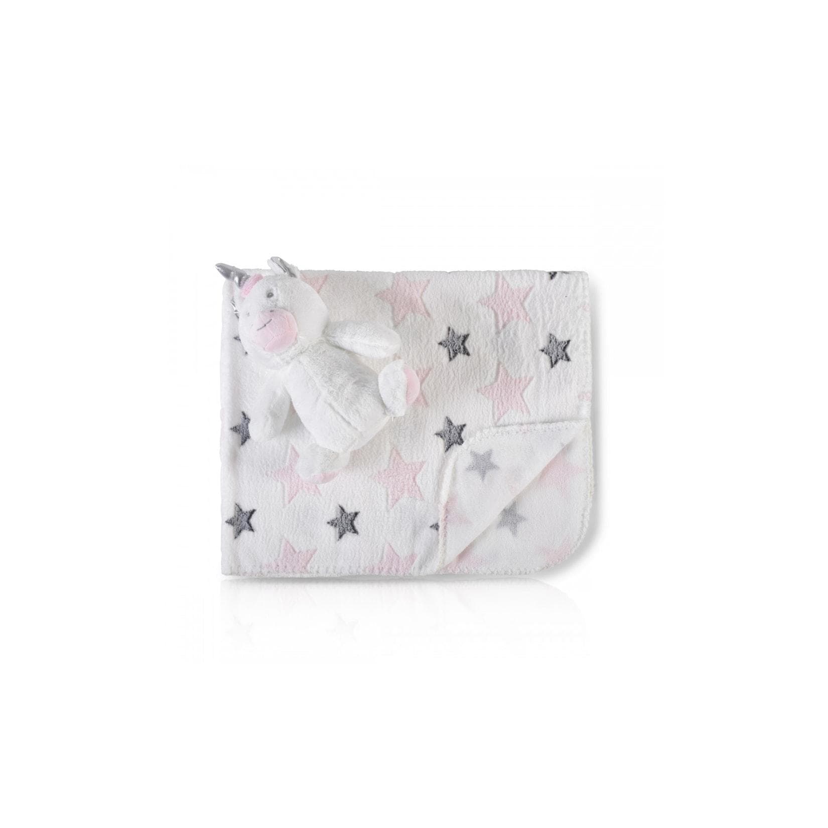 Cangaroo Babydecke mit Plüschtier Kuschelige Babydecke Rosa