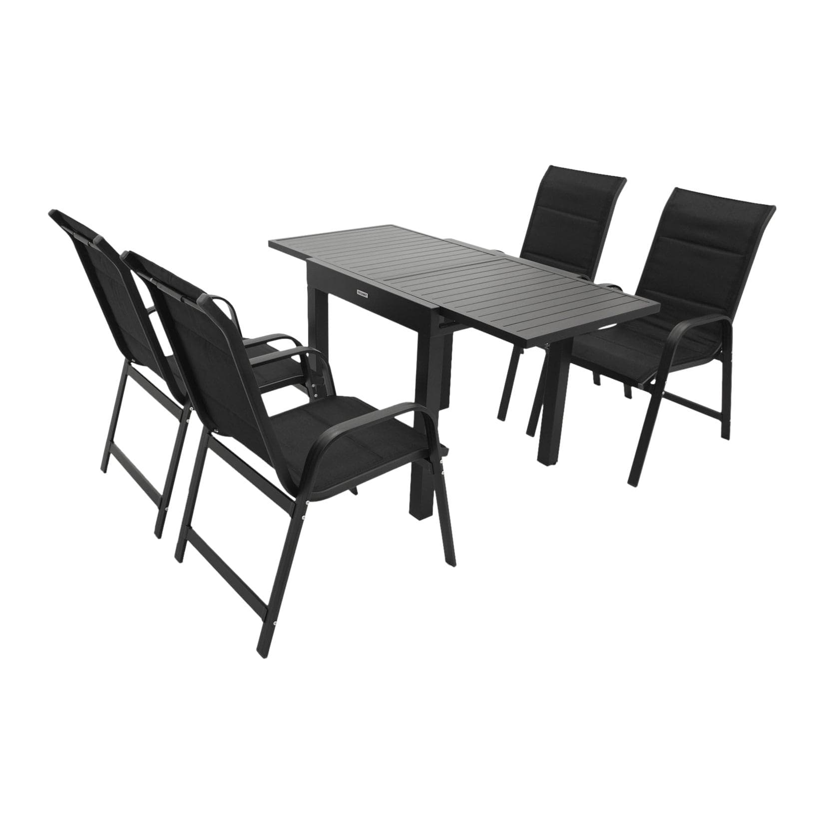 DEGAMO Garnitur ALCUDIA 5-teilig Aluminium Anthrazit Schwarz