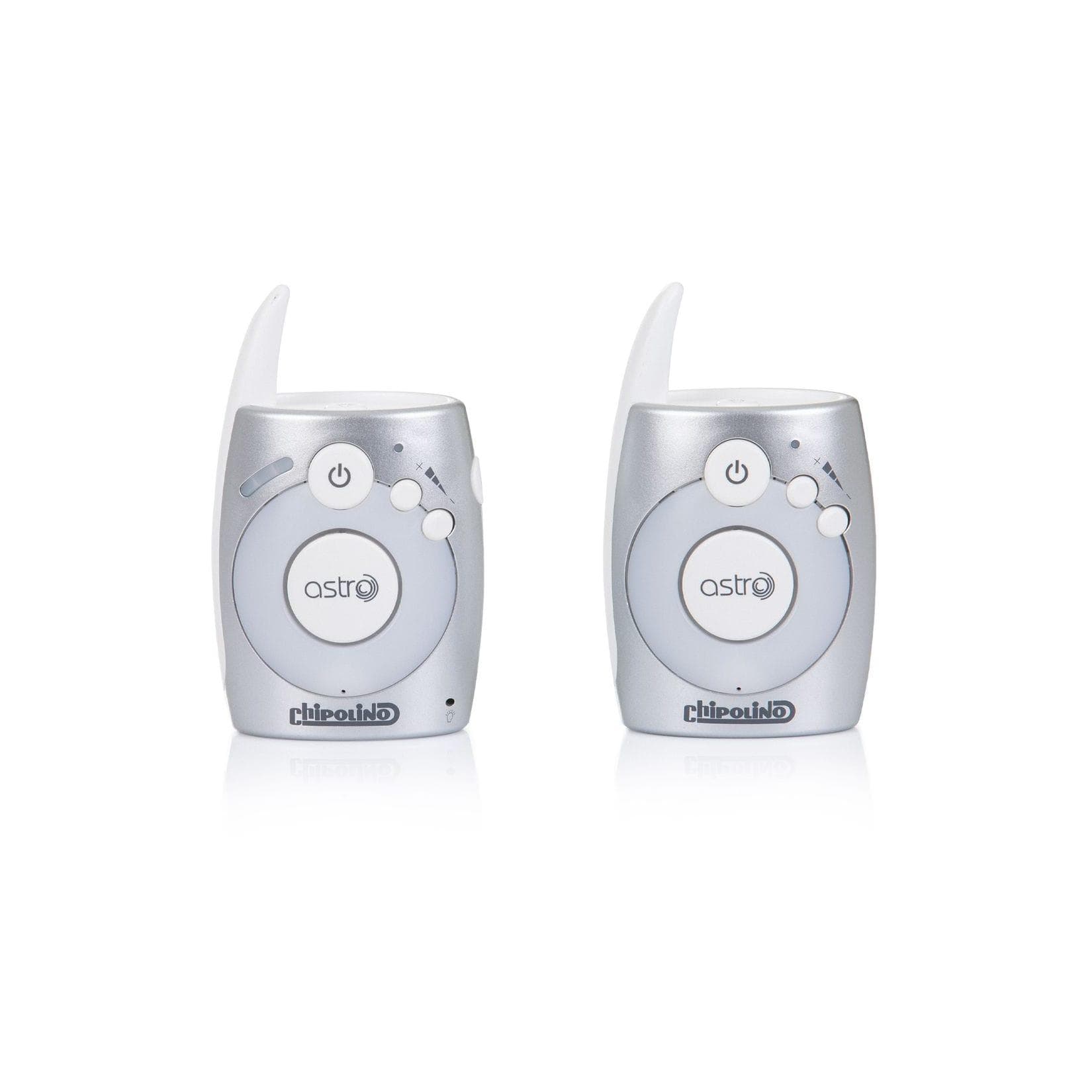 Chipolino Babyphone Astro 1,8 GHz Lautstärkeregelung, Nachtlicht, USB-Adapter Silber