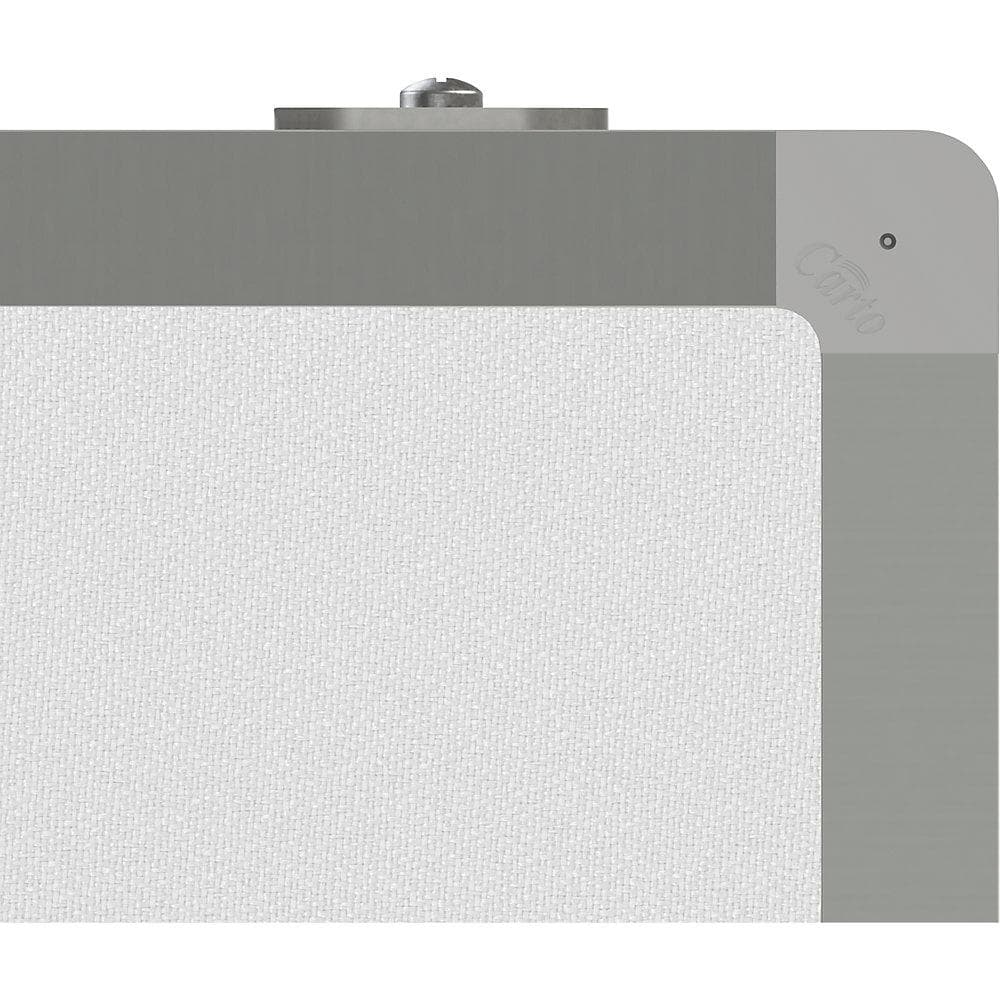 eurokraft basic Moderationswand mobil Weiß/Beige Textilbezug Whiteboard