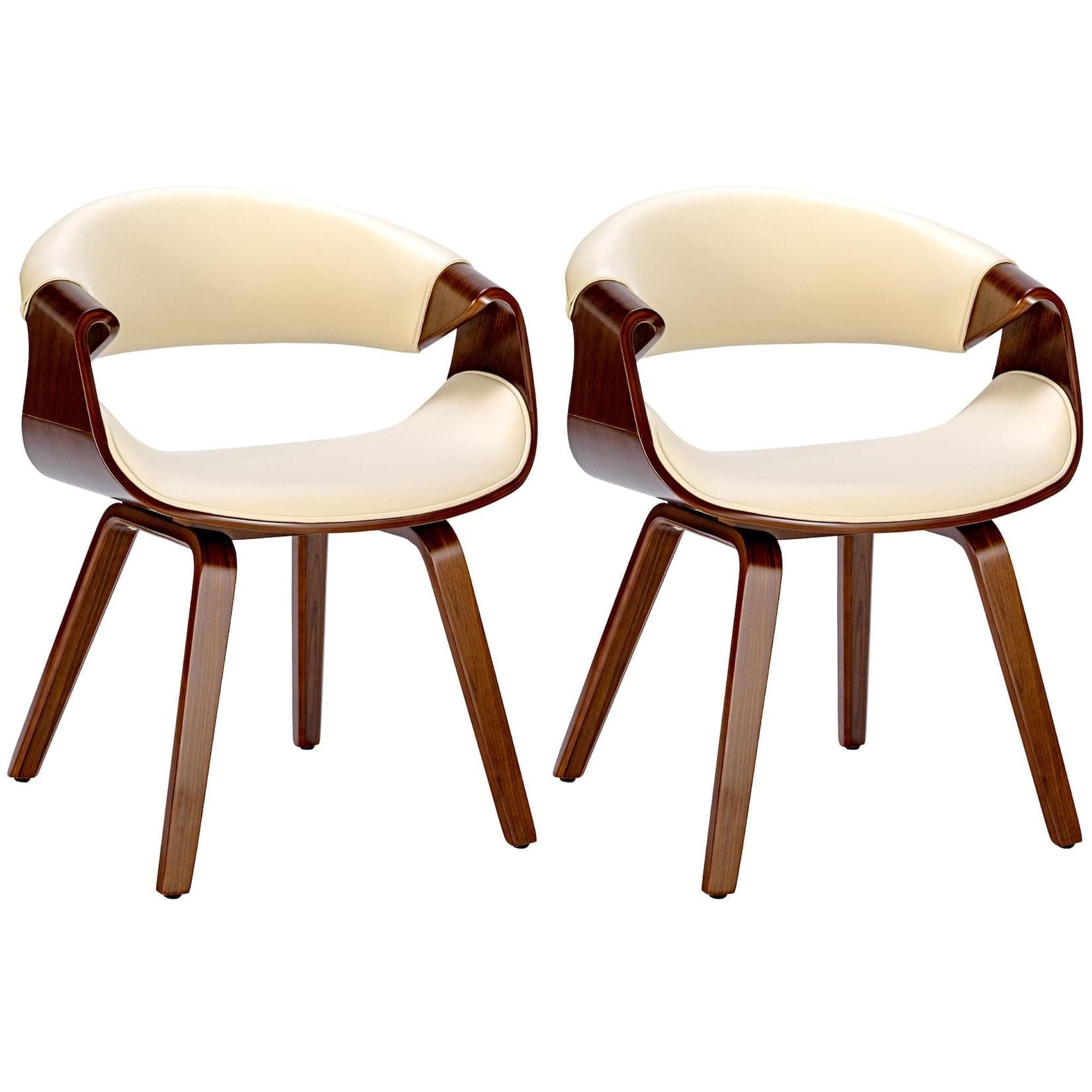 Esszimmerstühle Foley (2er Set) - Stoff oder Kunstleder mit Holzgestell