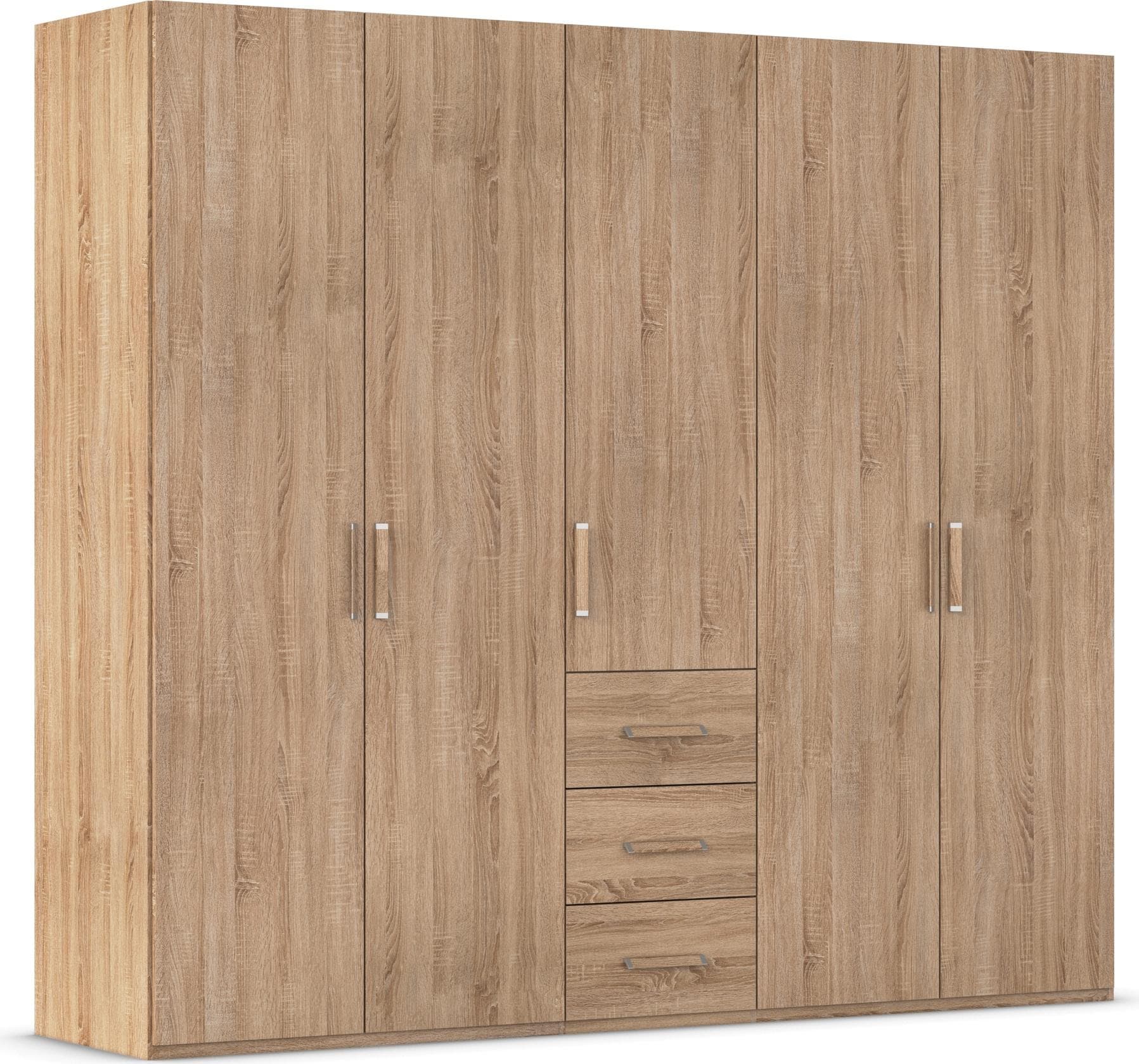 rauch Drehtürenschrank Kleiderschrank Schrank Garderobe Schlafzimmerschrank EVELYN (in 2 Höhen 197 oder 210 cm erhältlich) in elegantem Stil mit Schubladen 3 Breiten und 2 Höhen MADE IN GERMANY