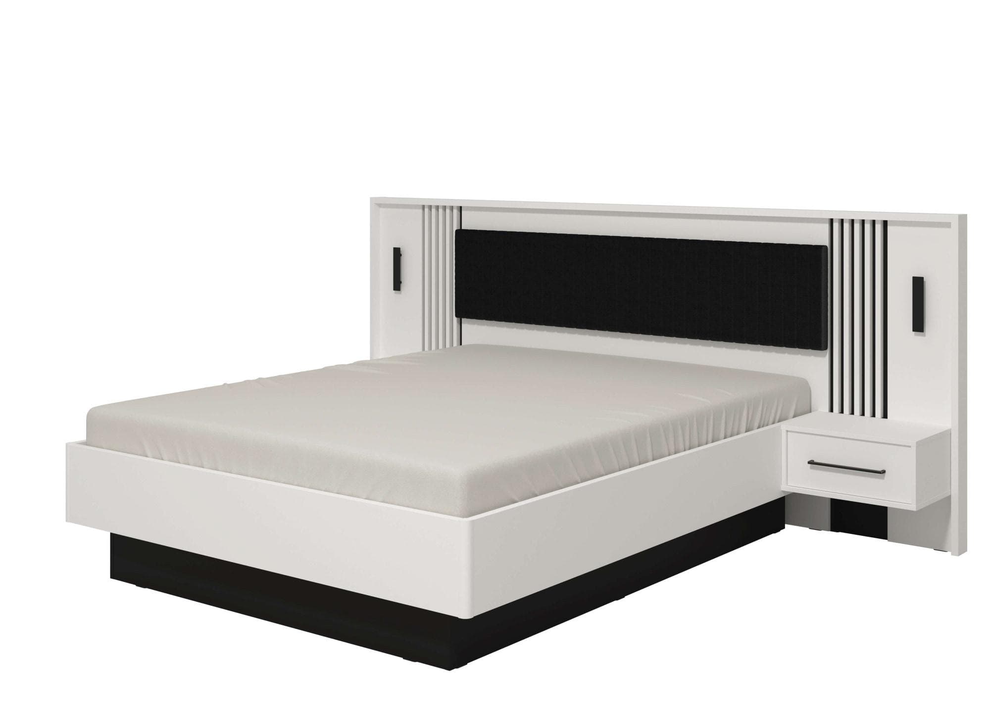 INOSIGN Ascalon Bettgestell mit Polsterkopfteil und Wandpaneelen