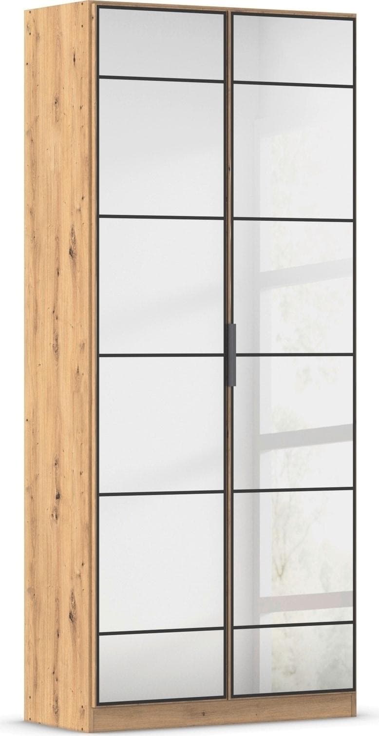 Rauch ACERO Drehtürenschrank Eiche Artisan mit Spiegelfront