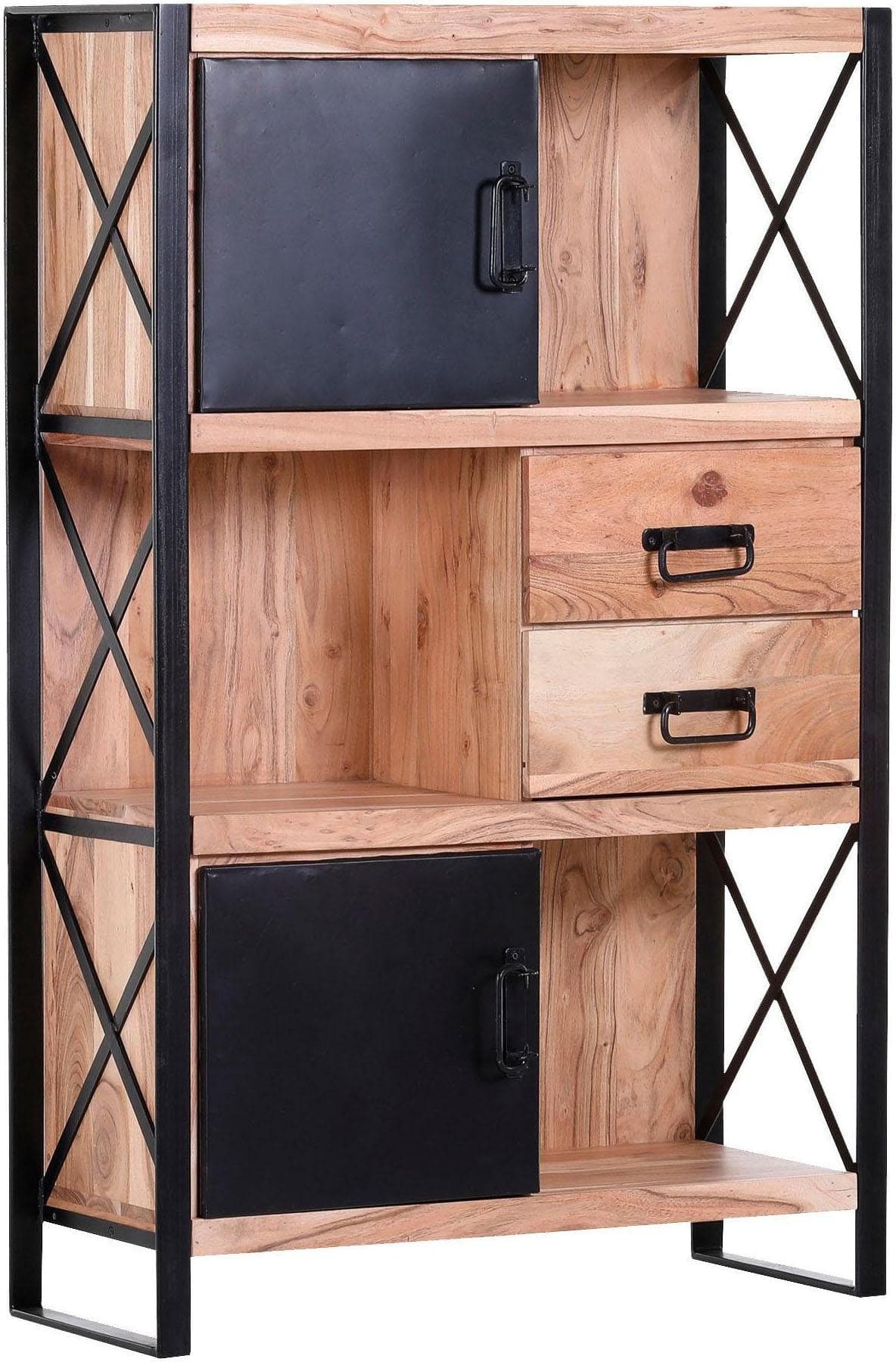 GUTMANN FACTORY Regal Downtown mit 2 Türen und 2 Schubladen Beige