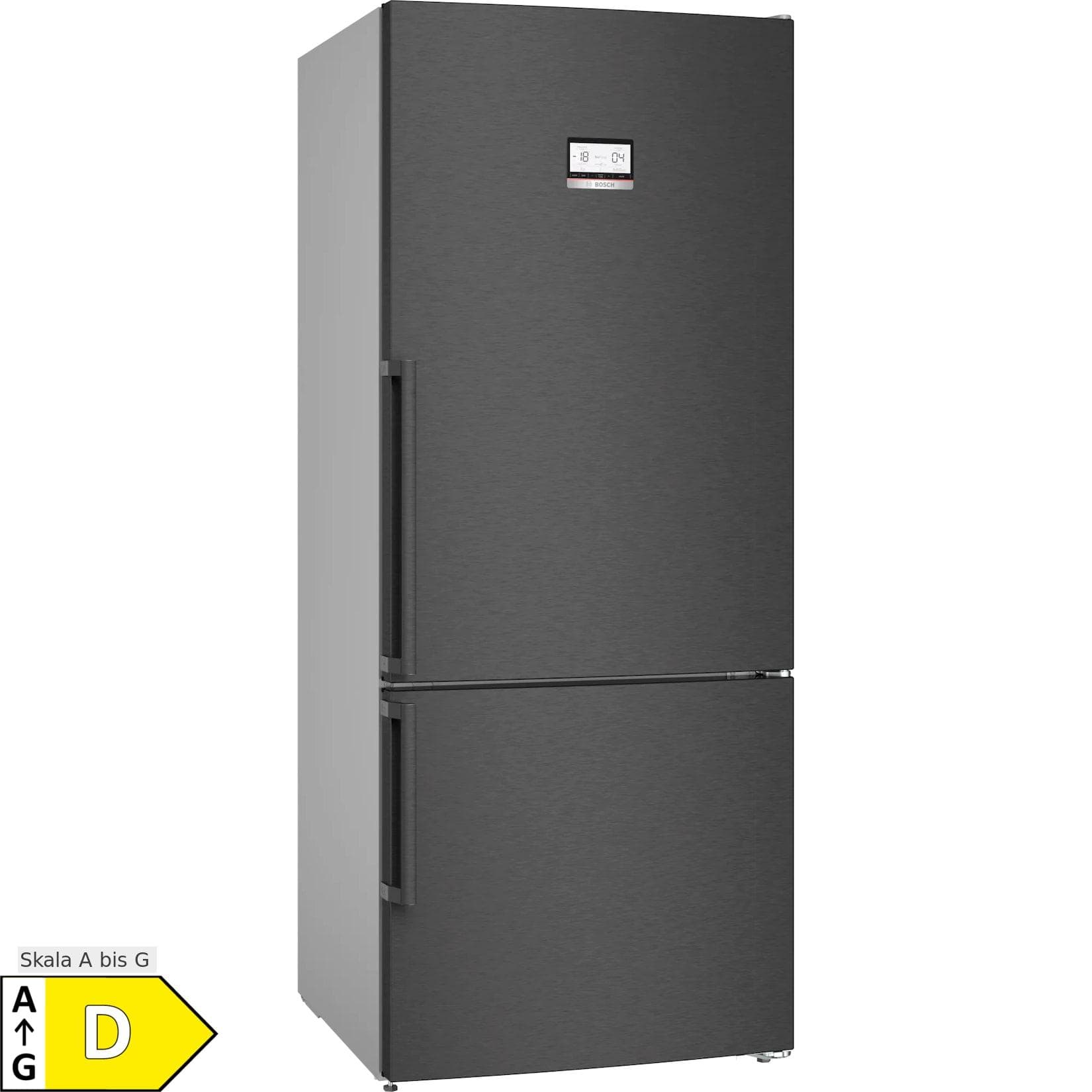 Bosch Kühl-/Gefrierkombination KGN76AXDR Schwarz Inox