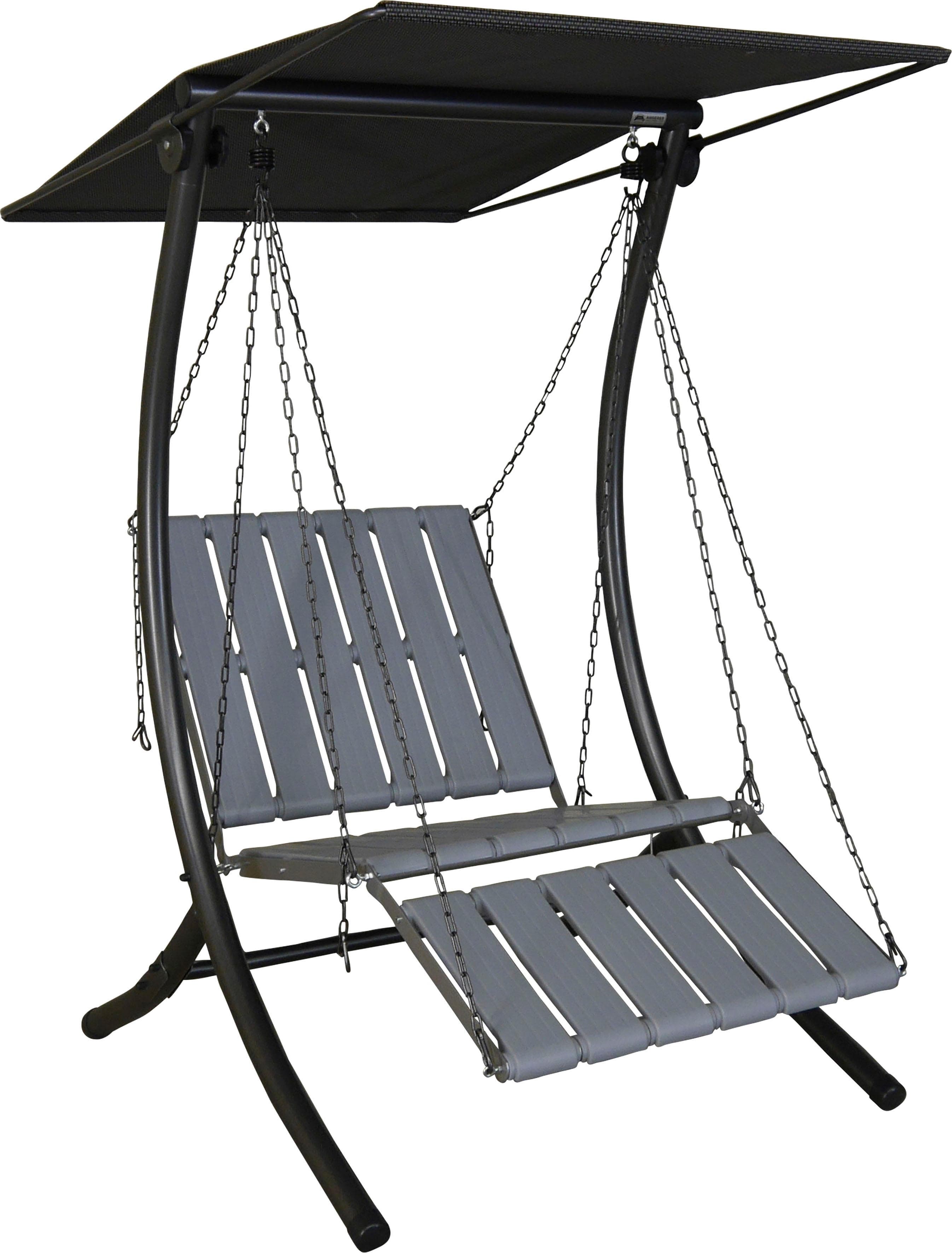 Angerer Hollywoodschaukel Luxus Smart stone Grau Polyester