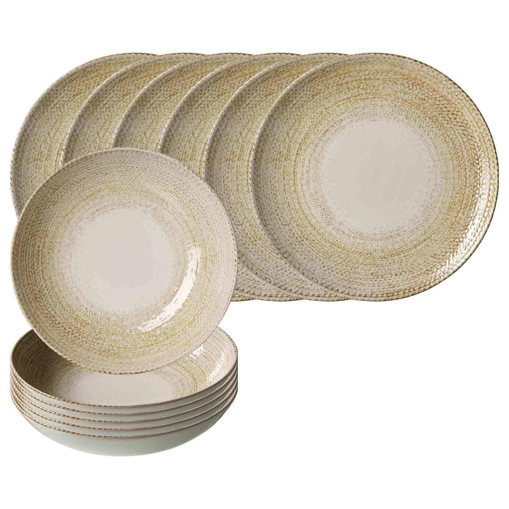 Ritzenhoff & Breker Tafelservice Rimini 12er Set Beige/Grau