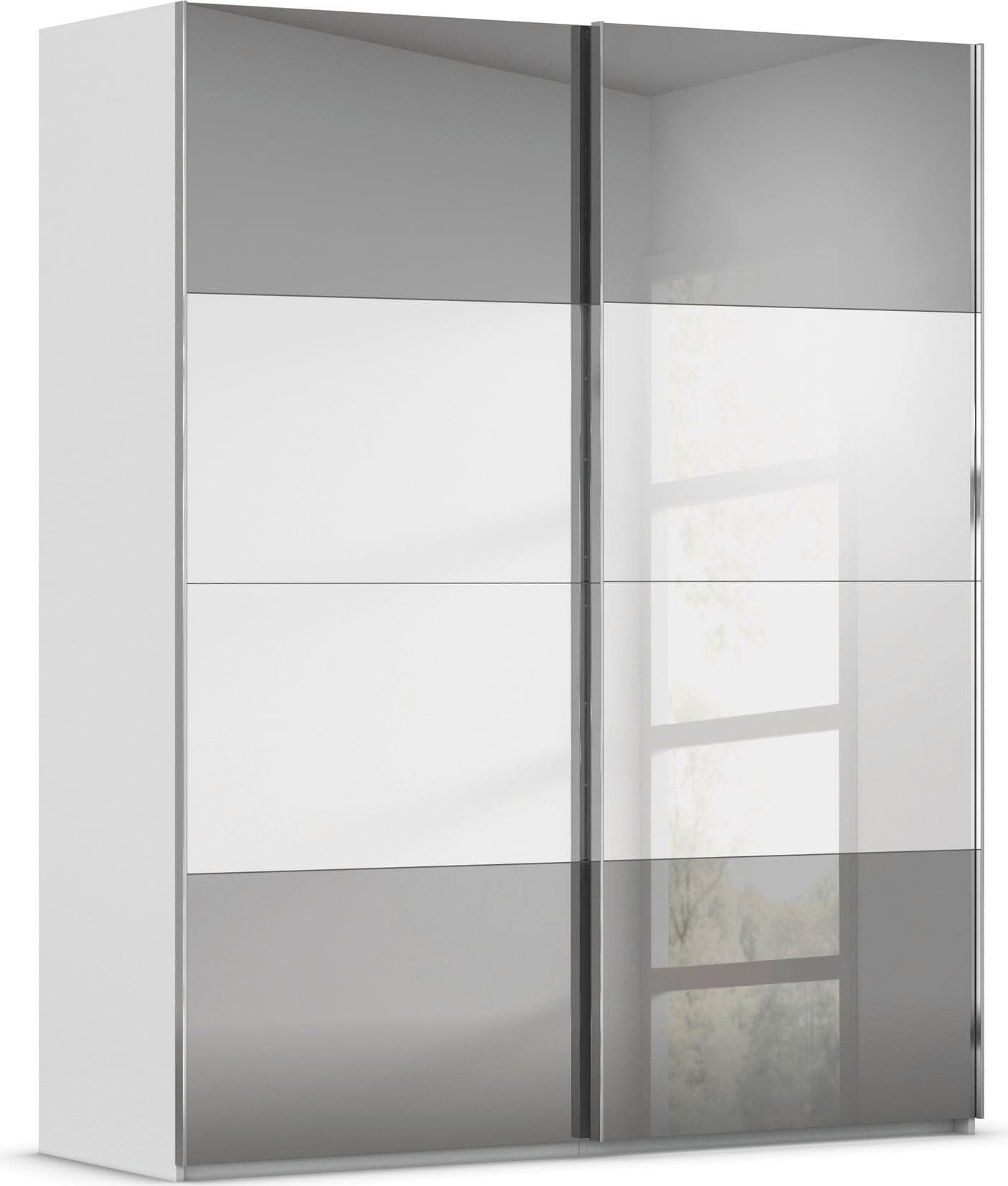 Rauch Schwebetürenschrank SCALE-FYRA Seidengrau Spiegel