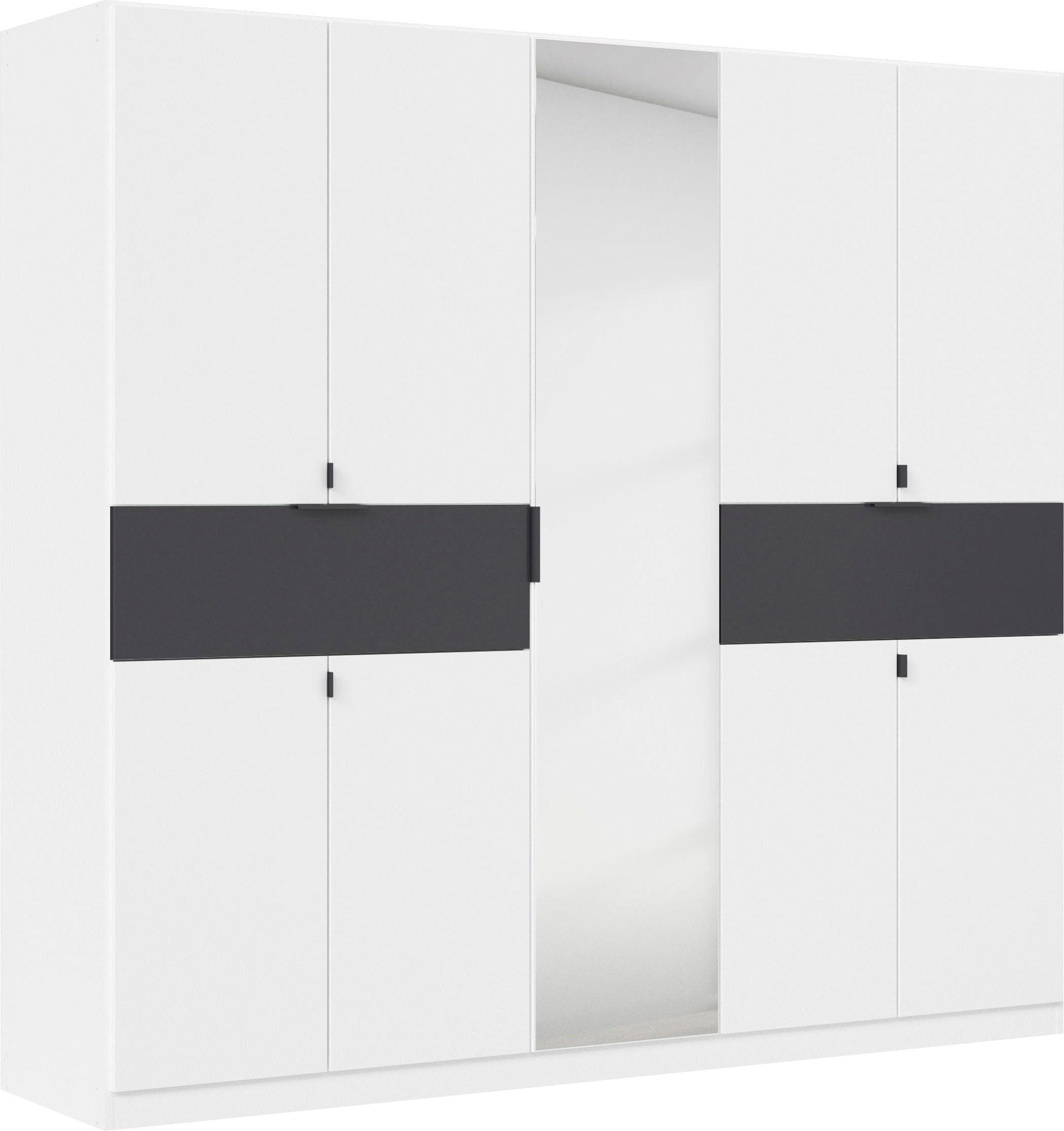 Rauch Drehtürenschrank Grau Komforthöhen-Schubladen