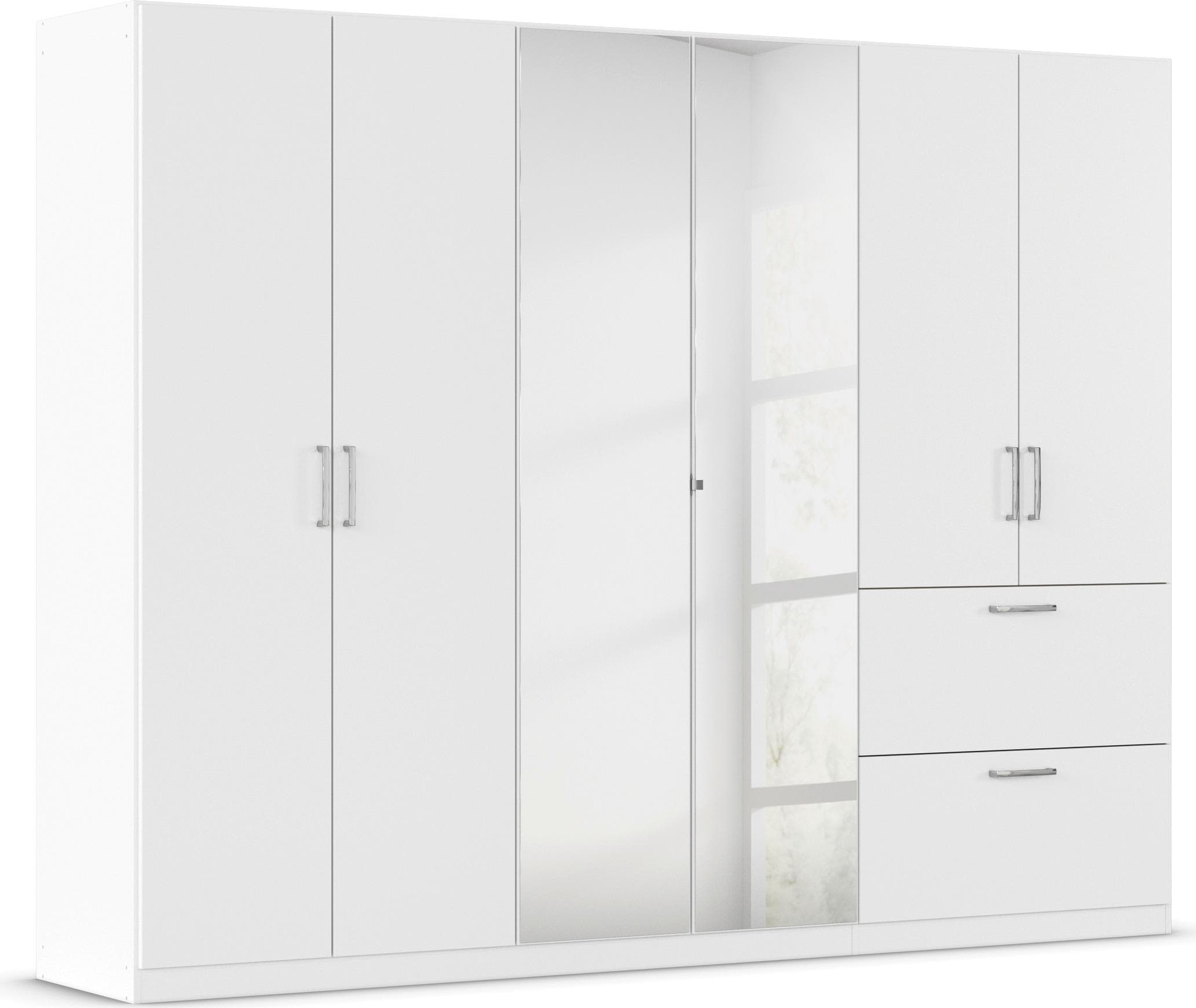 Spiegel-Drehtürenschrank mit Schubladen