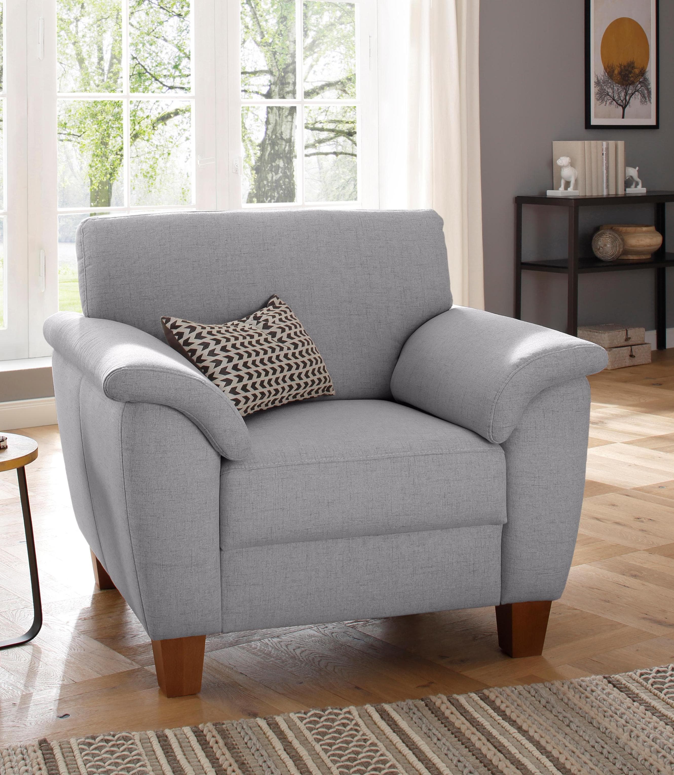 Home Affaire Sessel Alta Grau Federkern Microfaser