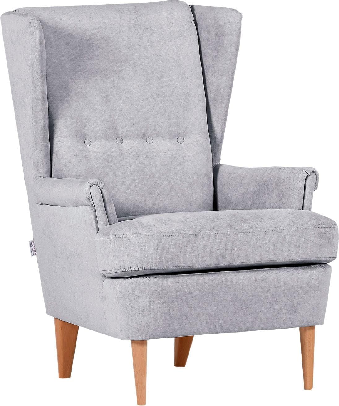 Antiker Ohrensessel in Antikfarbe oder Eiche Natur