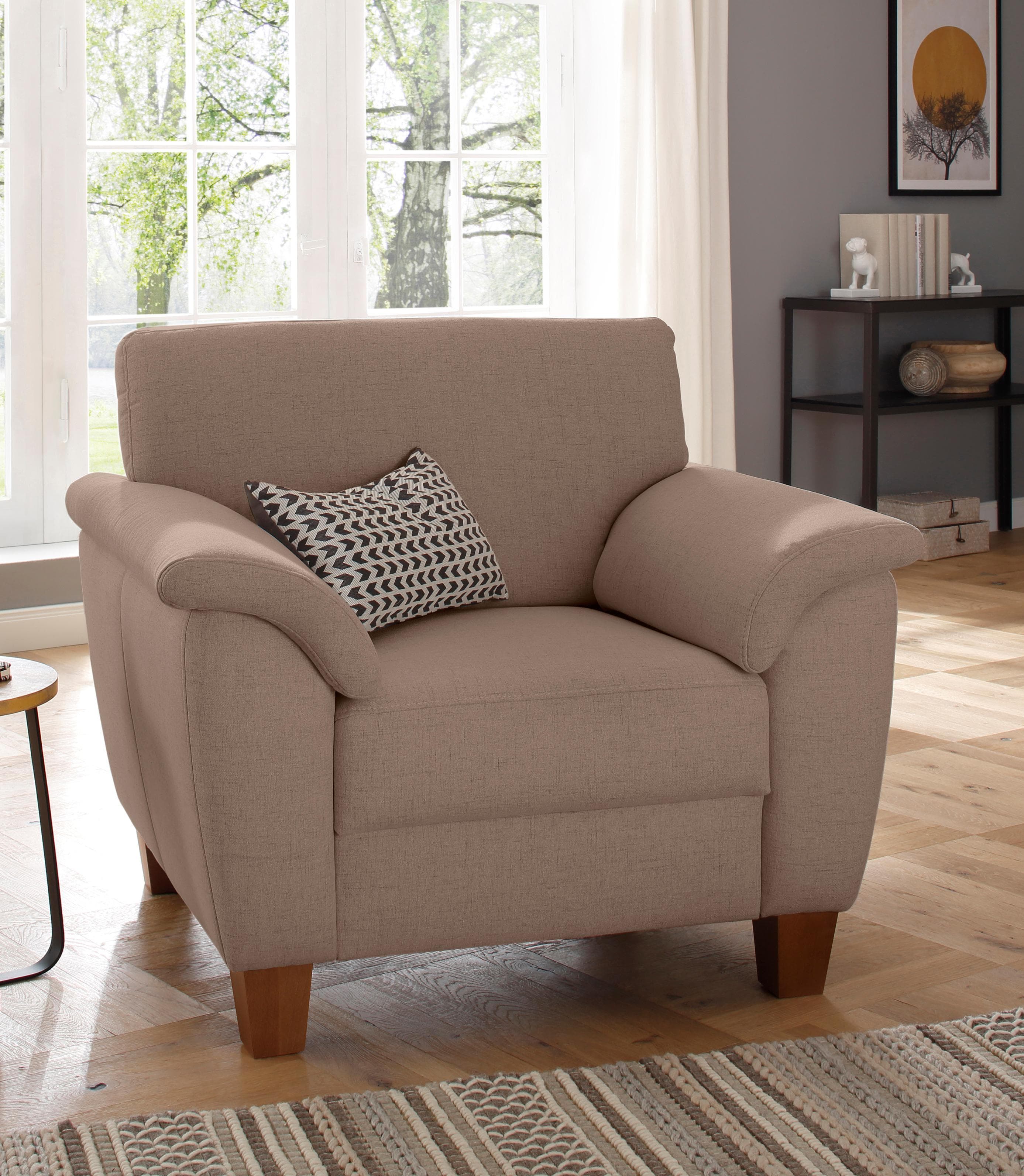 Home Affaire Sessel Alta Dunkelbeige mit Federkern