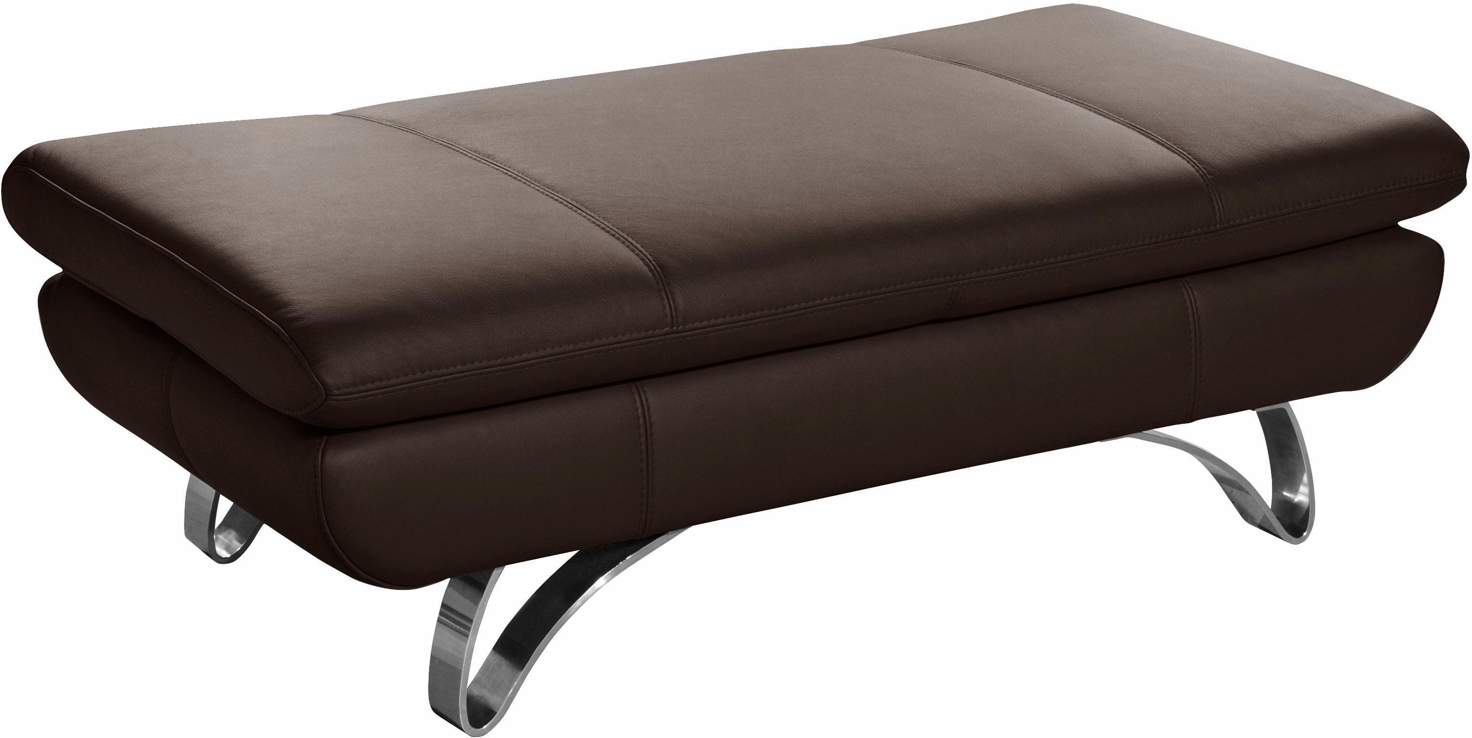 Places of Style Hocker San Angelo Braun Naturleder Megahocker