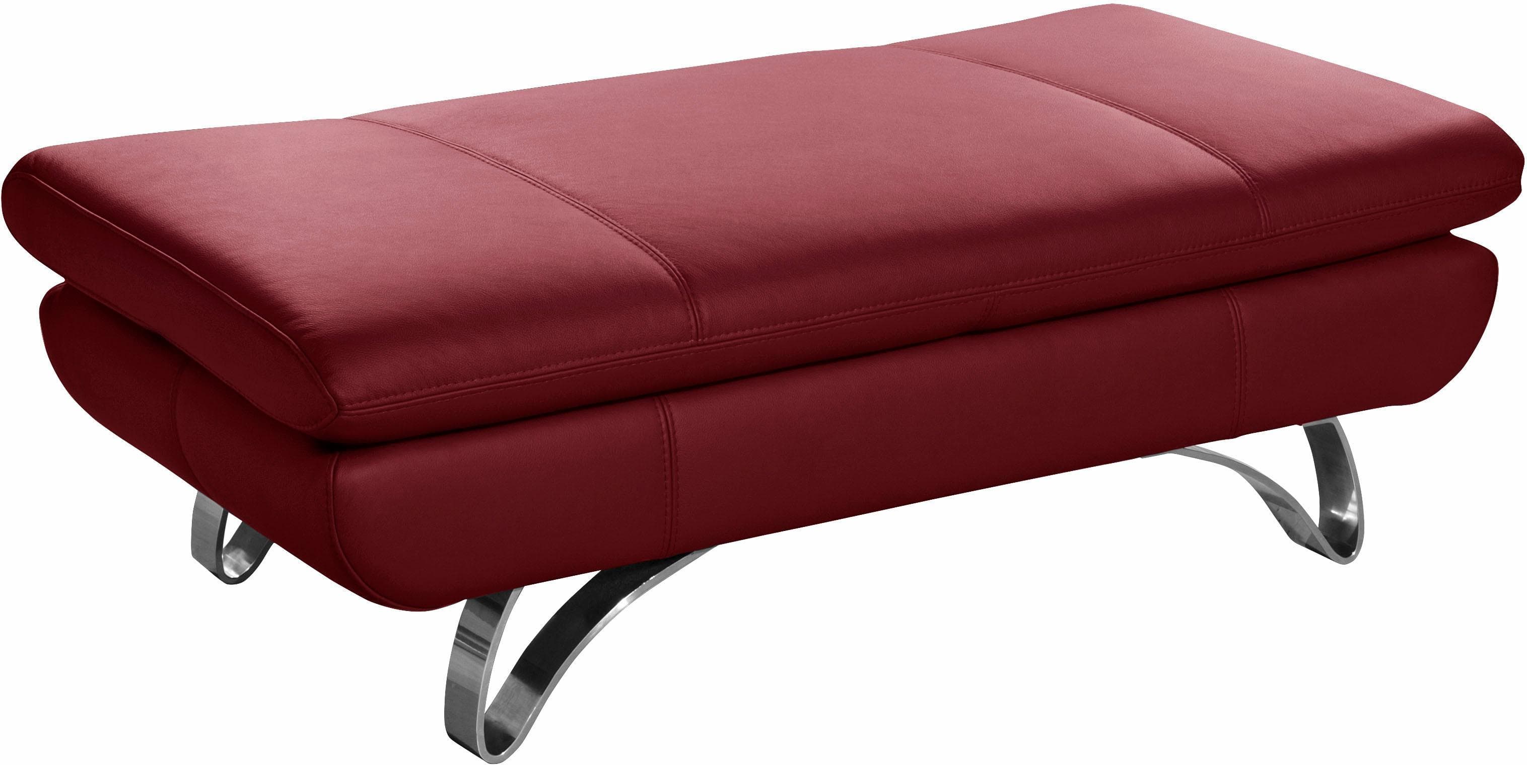 Places of Style Hocker San Angelo Rot Echtes Leder