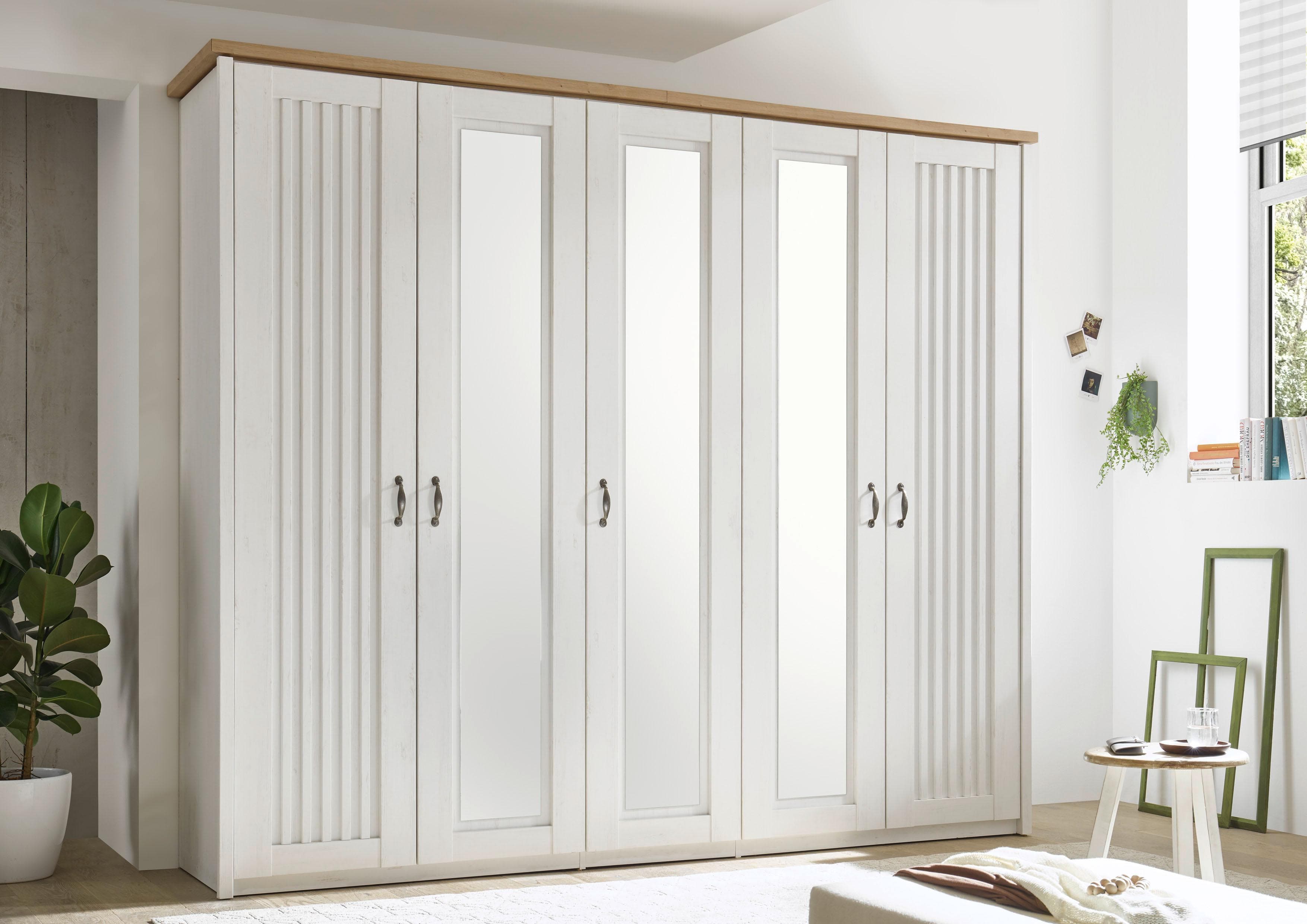 Schlafkontor Drehtürenschrank Trient Landhausstil mit Spiegeln