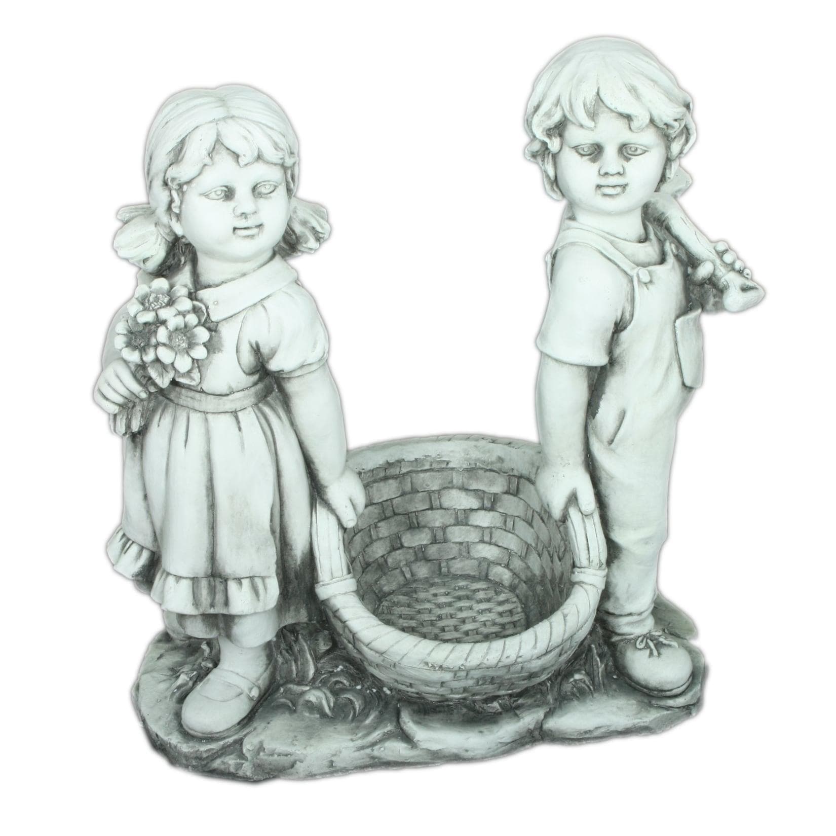 Harms Import Gartenfigur Junge und Mädchen Bunt