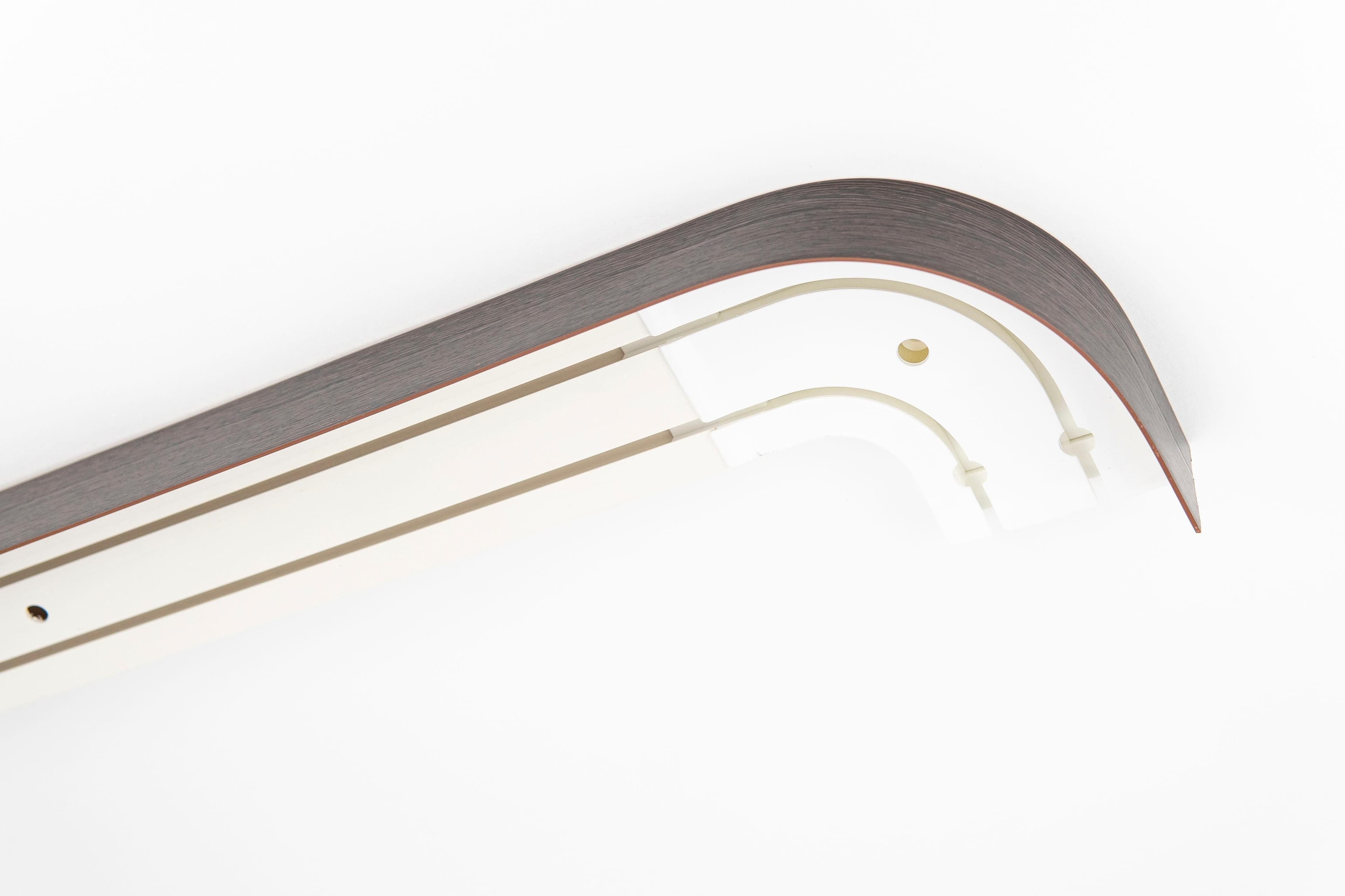 GARESA Schienensystem Kunststoff mit Blende Grau Wenge 460cm