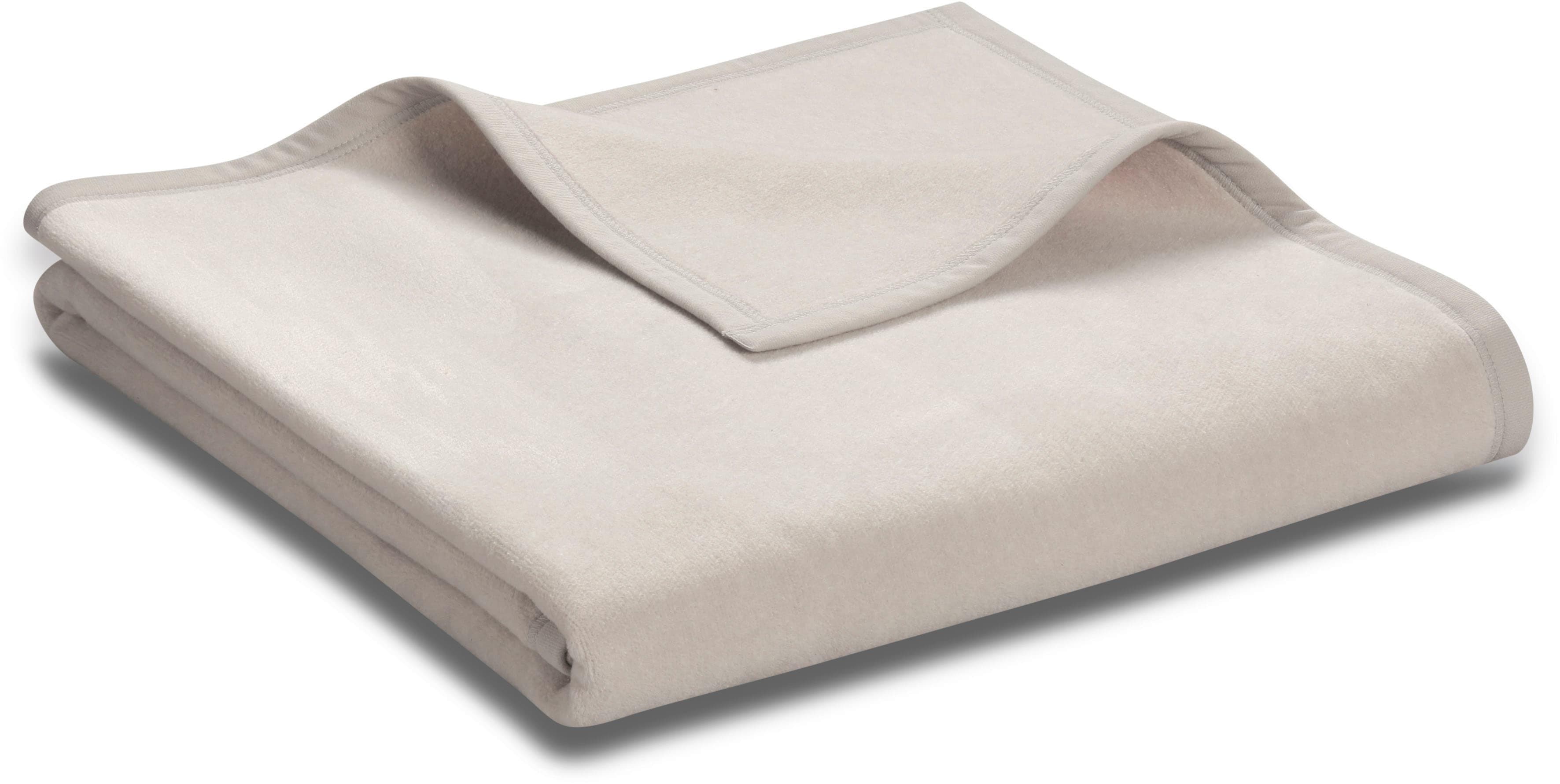 BIEDERLACK Wohndecke Unicolour Silber Grau Baumwolle Polyacryl Polyester