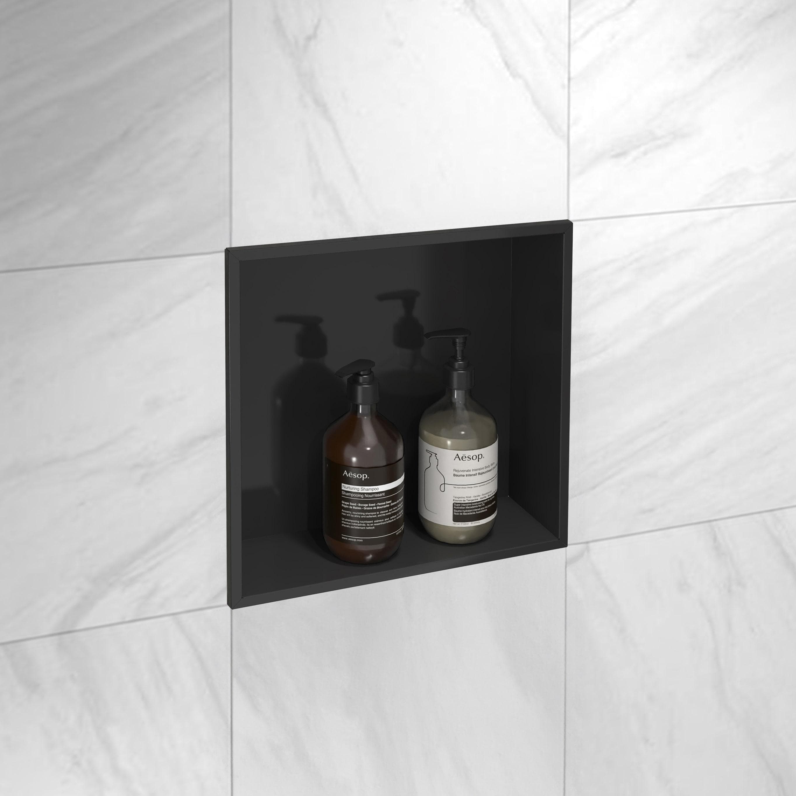 Marwell Badregal Luca Wandnische Schwarz - Moderner Stauraum