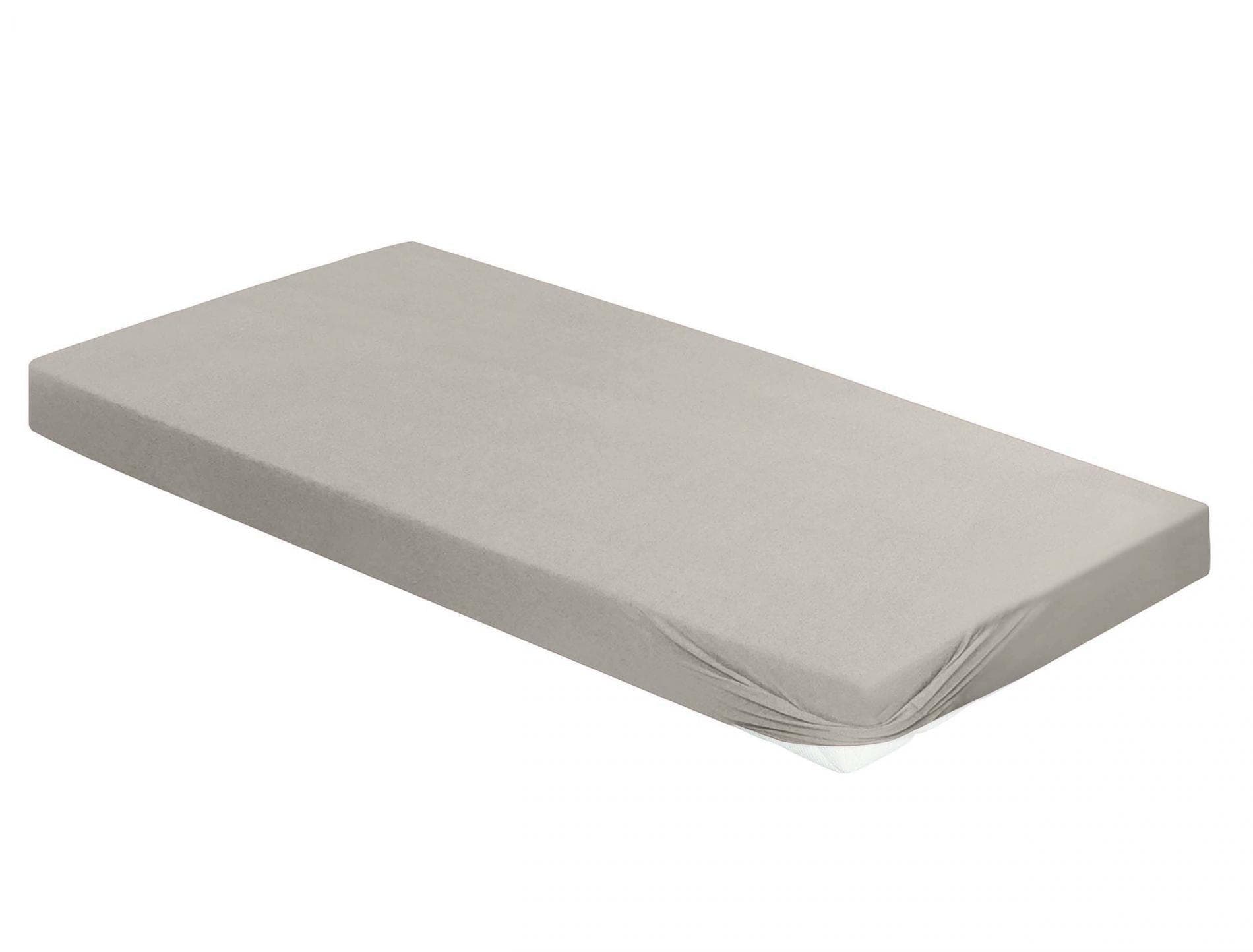 Irisette Vesuv Spannbetttuch Kuscheljersey Taupe mit Rundumgummizug