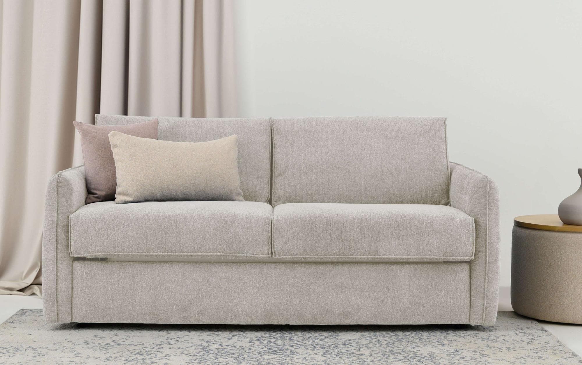 Schlafsofa HOME AFFAIRE Bergamons Cappuccino 2-Sitzer mit Federkernmatratze