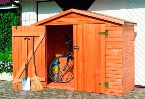 Promadino Garten-Geräteschrank Heidelberg - Braun, Kieferholz, Bitumen-Dachpappe