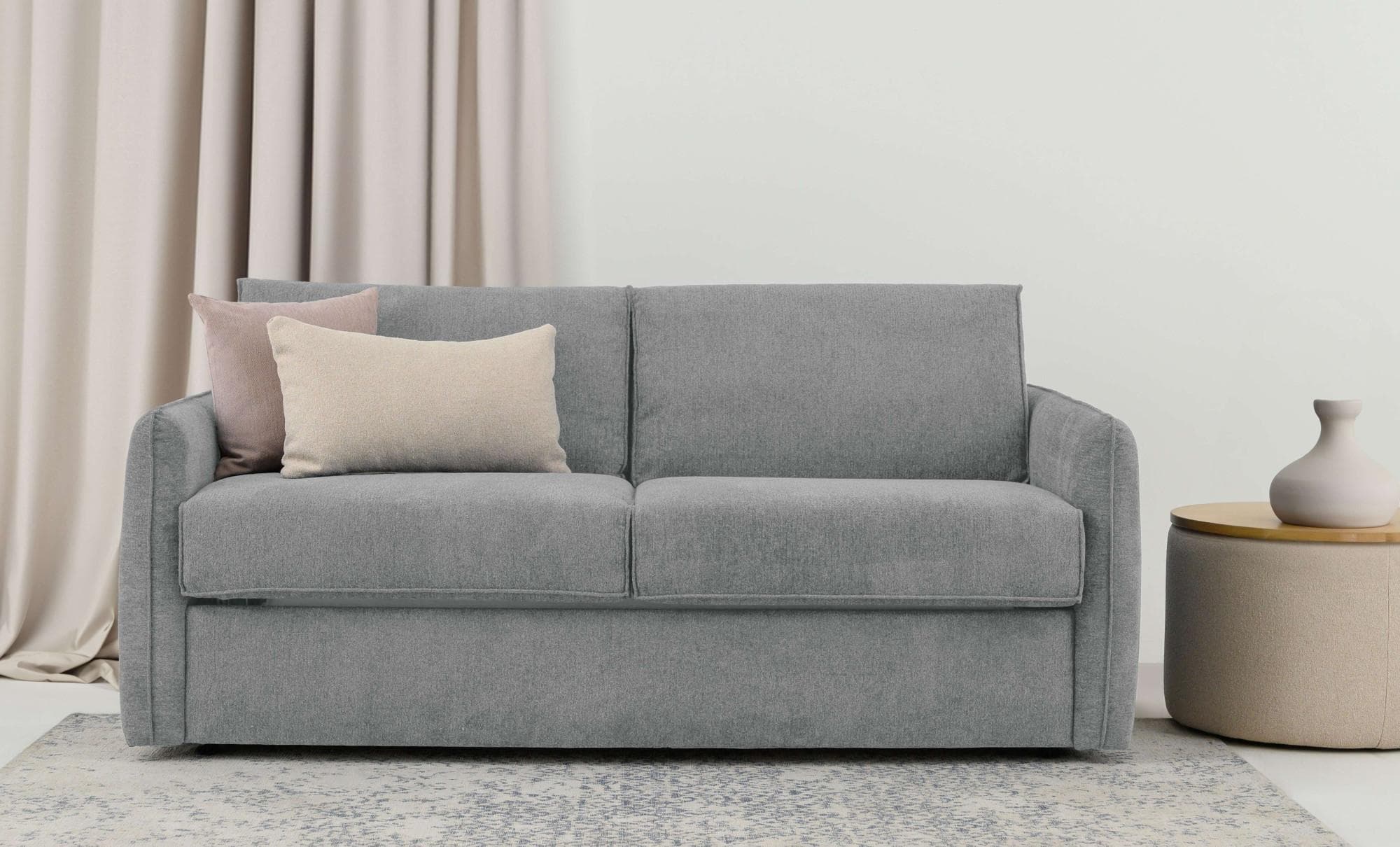 HOME AFFAIRE Schlafsofa Bergamons Grau mit Federkernmatratze