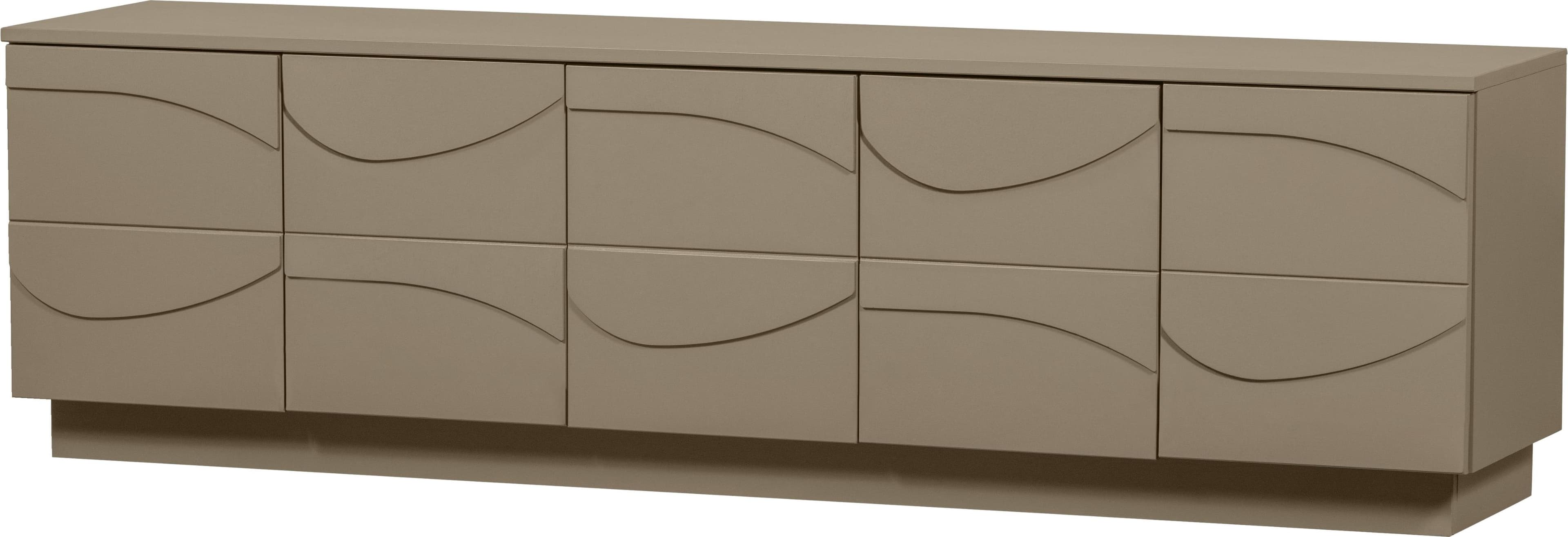 WOOOD Teo Lowboard braun mit Push-to-Open