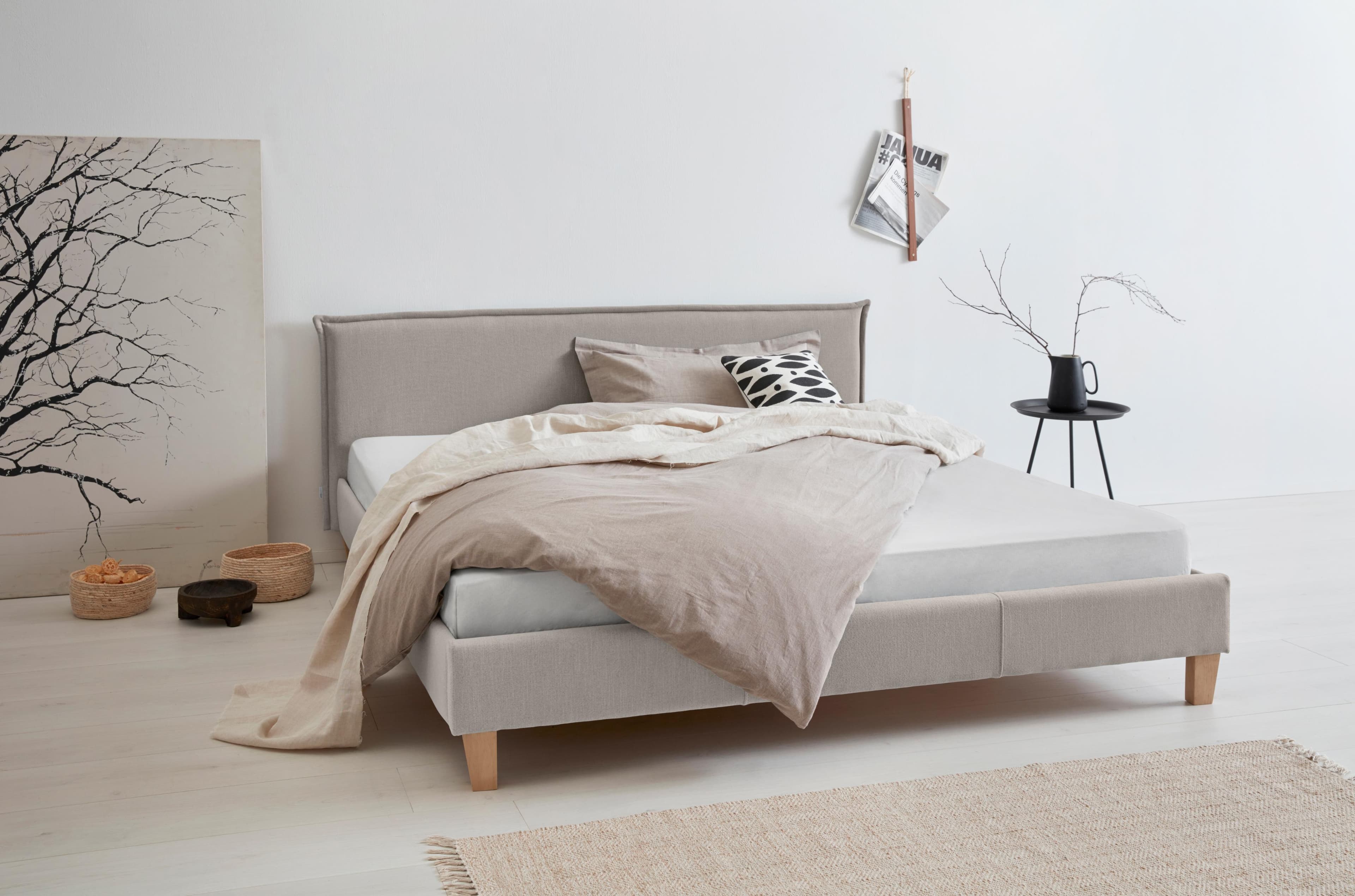 OTTO PRODUCTS Polsterbett Heddi hellgrau mit Lattenrost