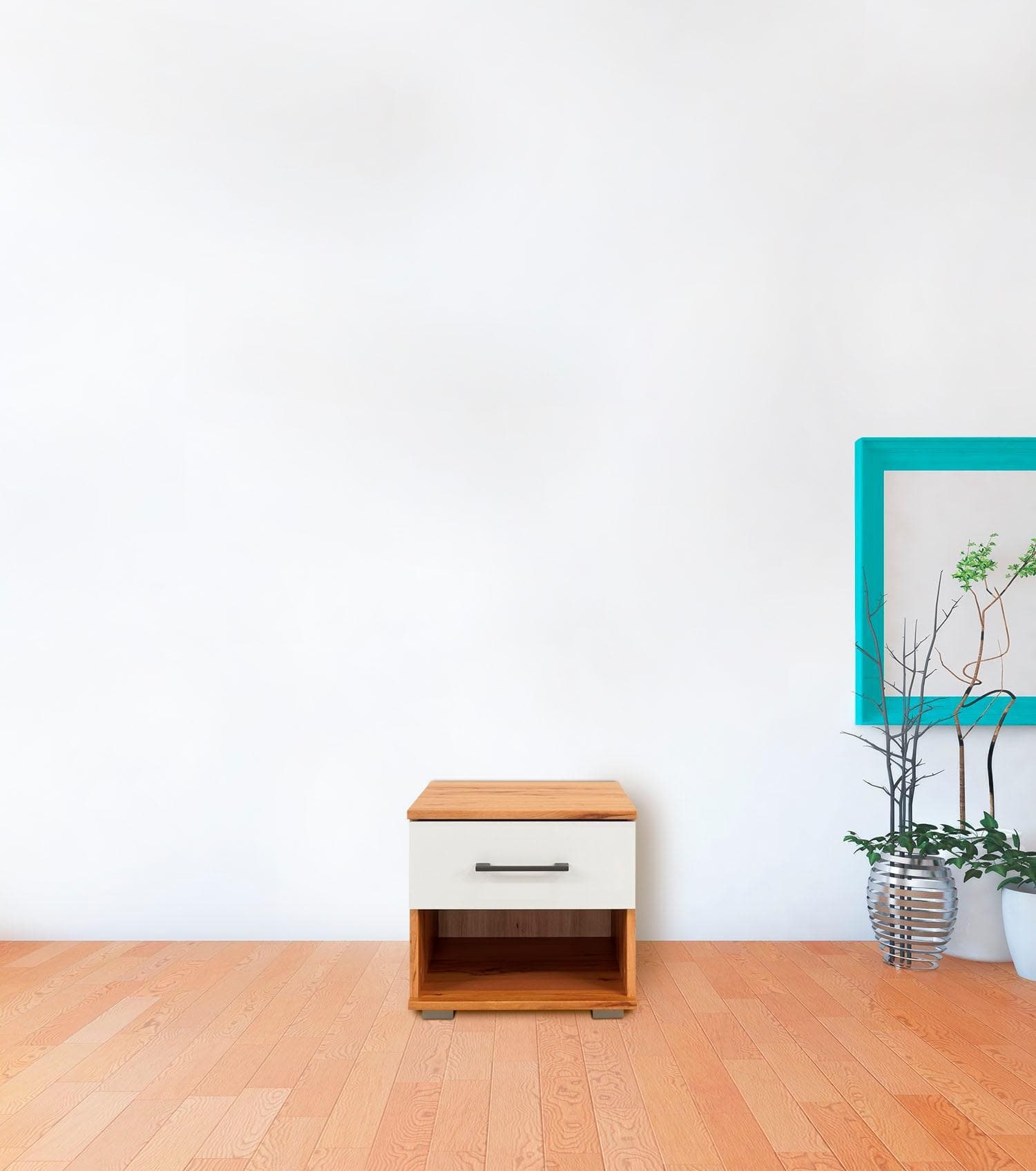 Rustikaler Holz-Nachtschrank