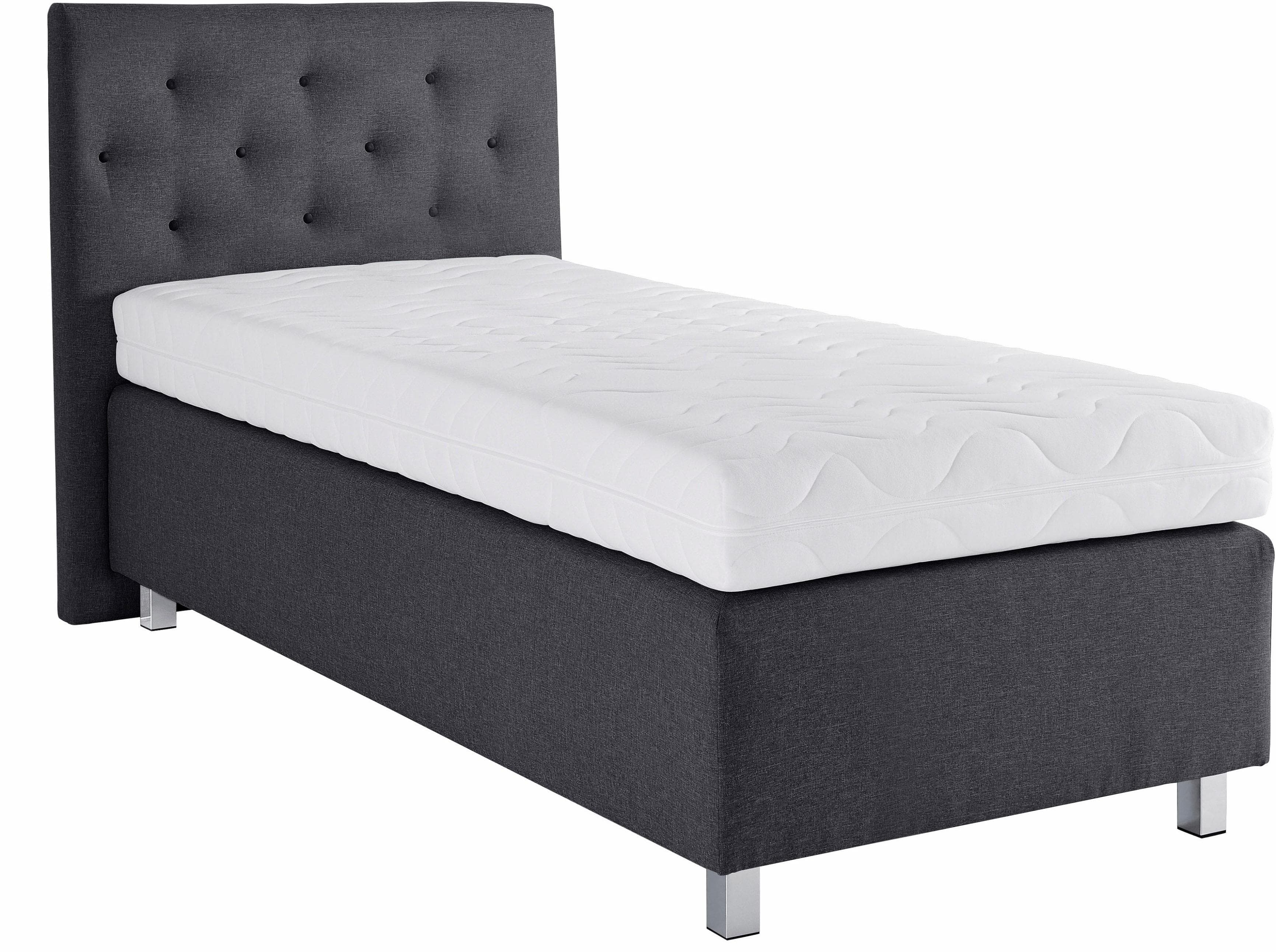Westfalia Schlafkomfort Boxspringbett Anthrazit 7-Zonen-Matratze