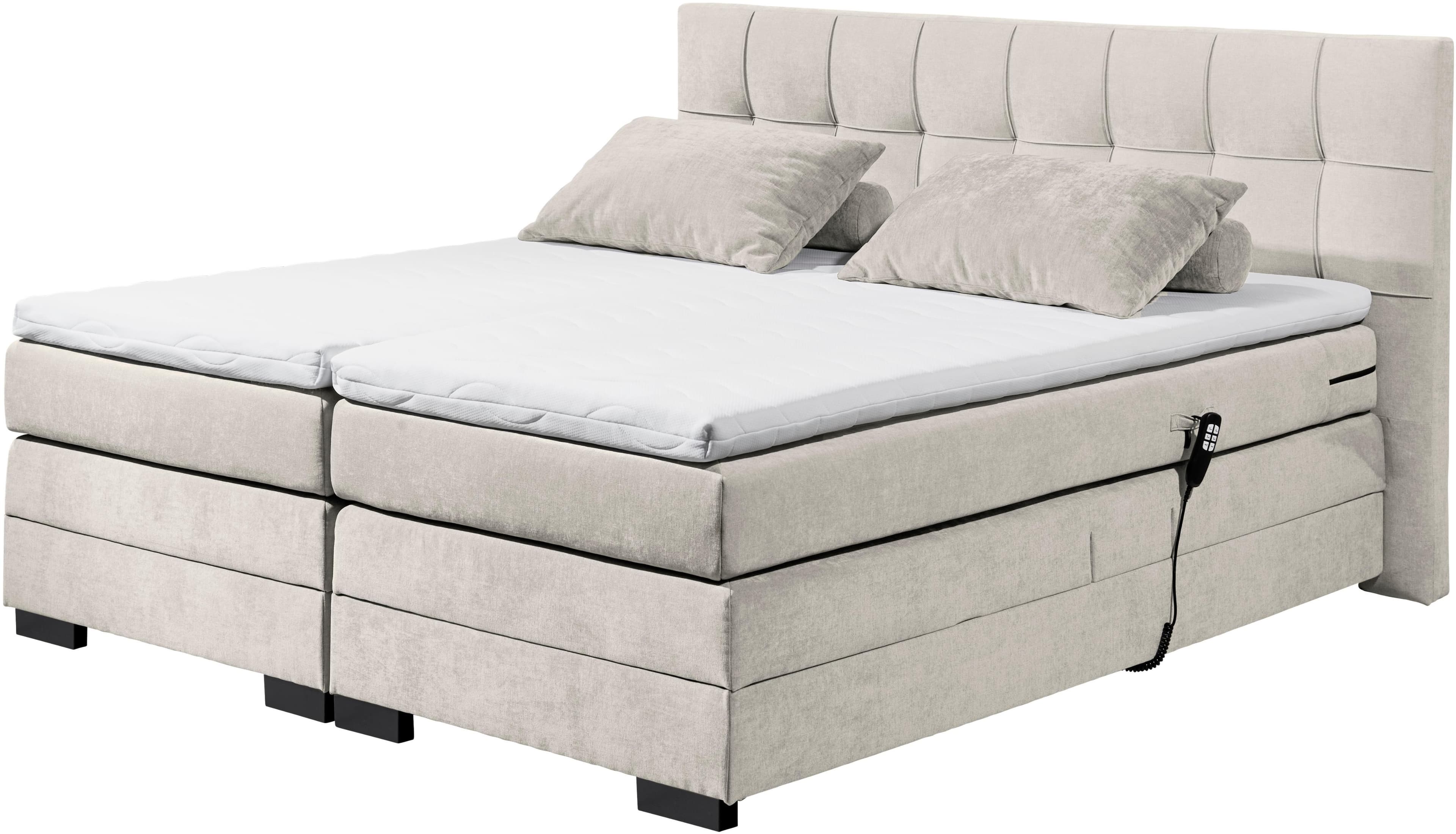 Boxspringbett Talena Beige Elektrisch Verstellbar mit Motor