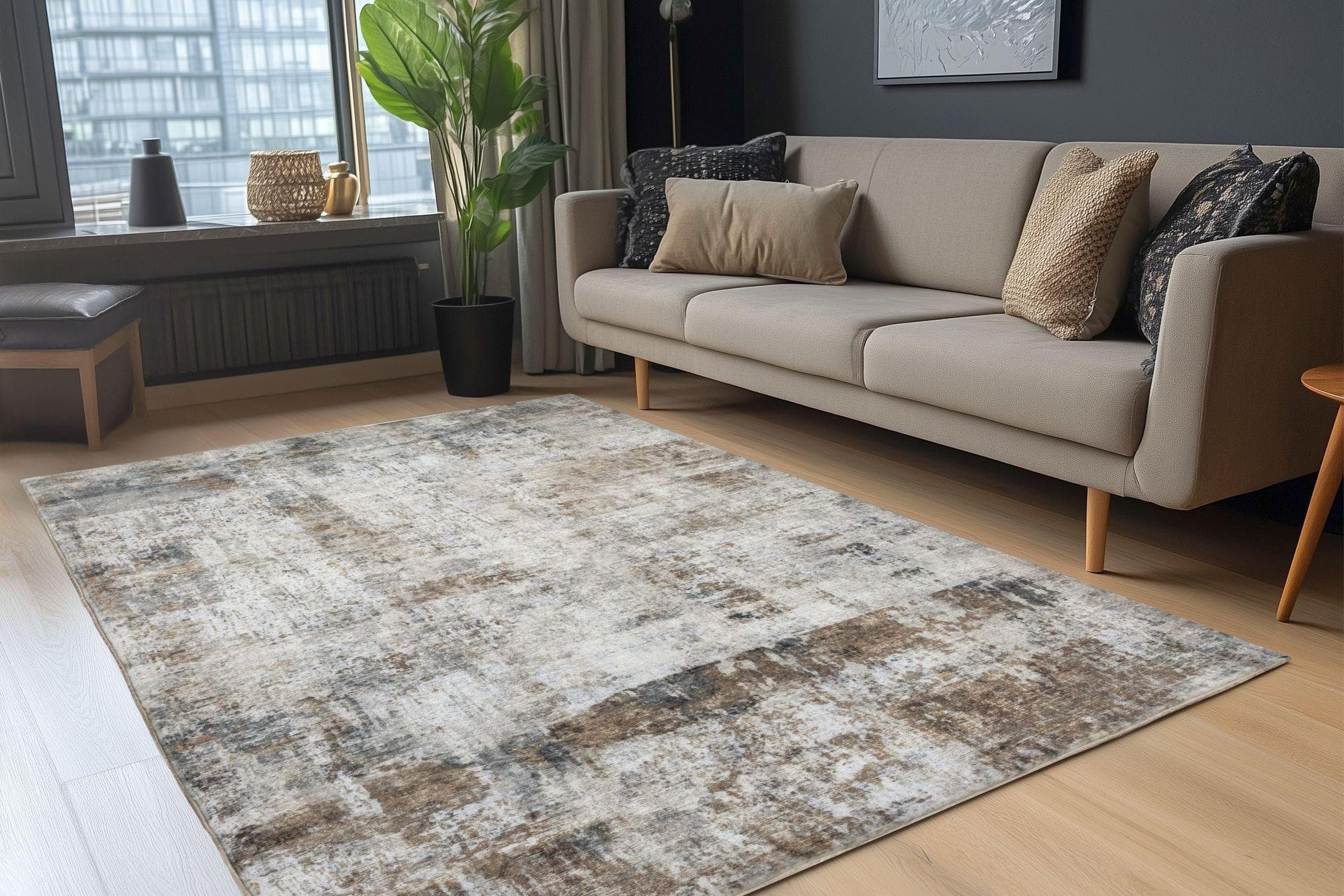 Obsession Teppich Posh 302 Taupe Vintage Design Polyester