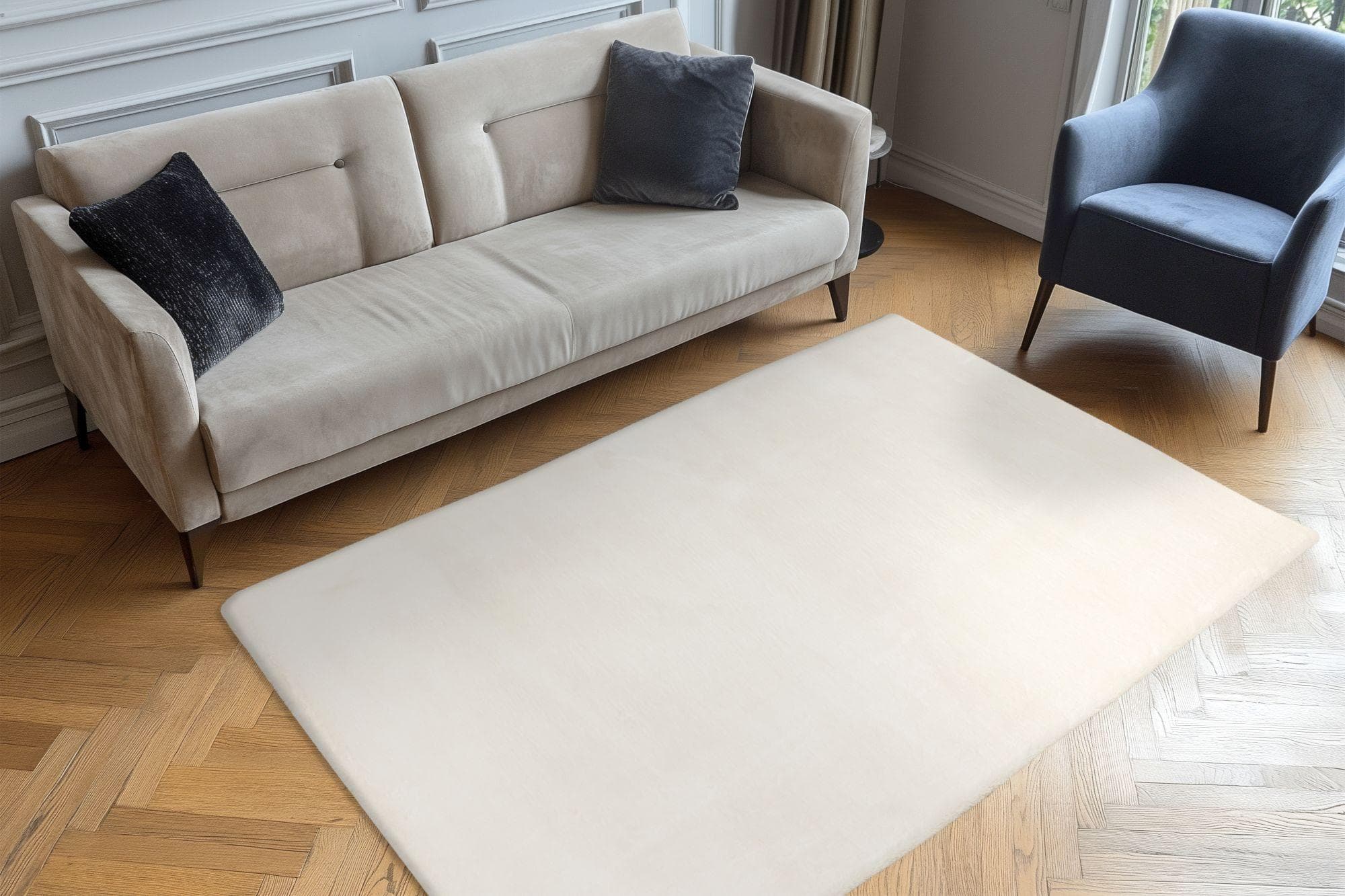 Obsession Fellteppich Milestone 600 Beige Uni Farben