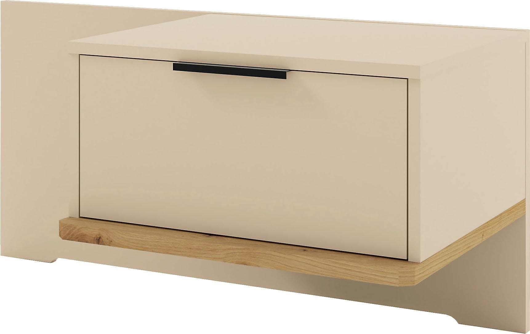 Nachtschrank MUSTERRING Isabelle Beige Champagner Dekor