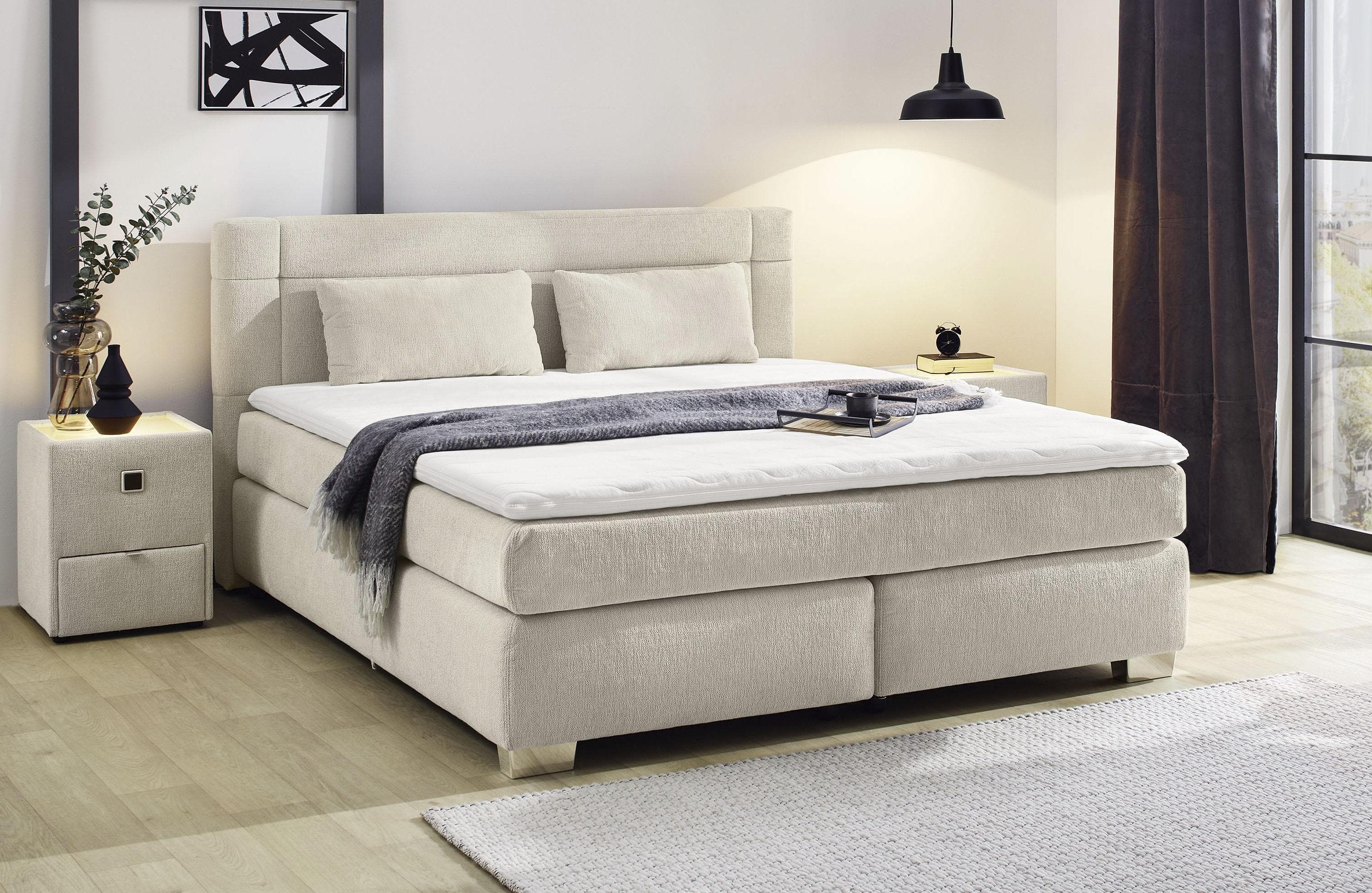Jockenhöfer Gruppe Boxspringbett Romana mit 7-Zonen-Matratze und Topper