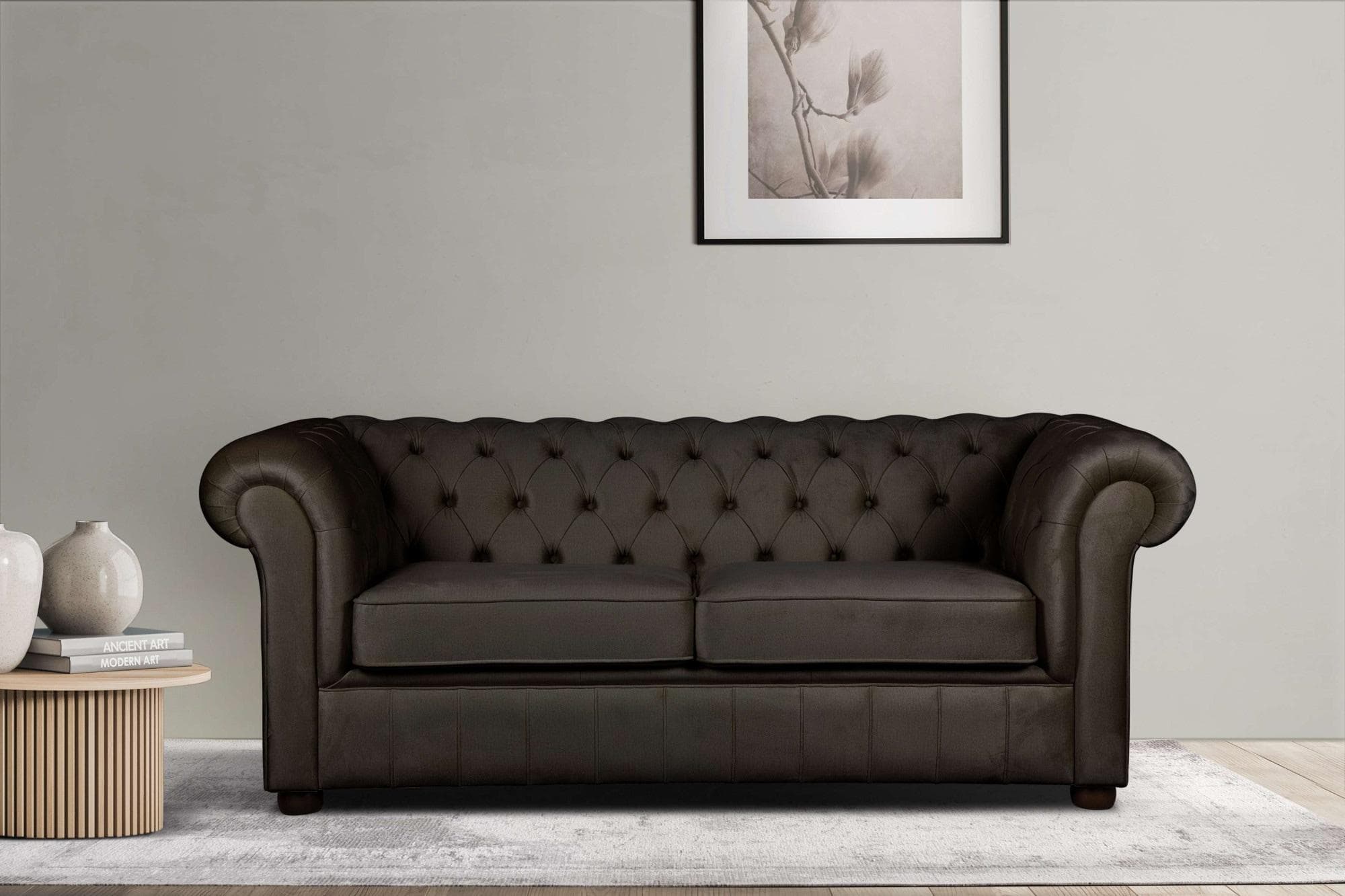 HOME AFFAIRE CHARENTE 3-Sitzer Sofa Braun Chesterfield
