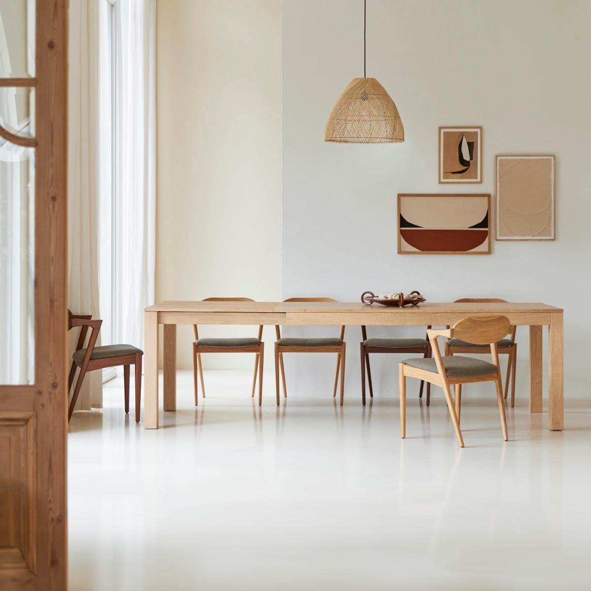 Tikamoon Ausziehtisch aus massivem Eichenholz 180x90 Eden