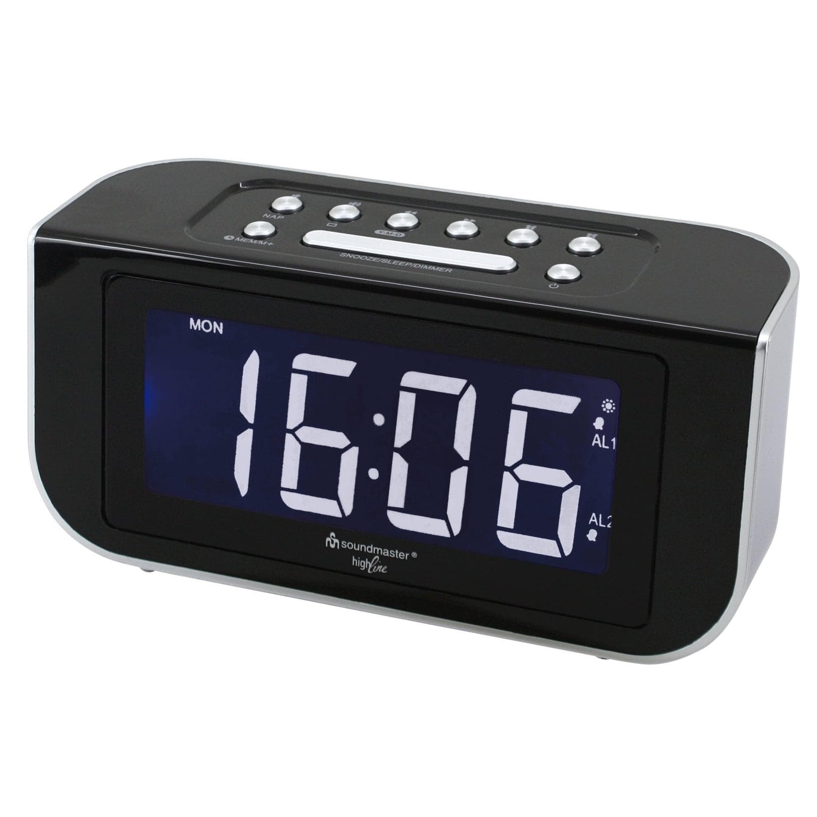Soundmaster FUR4005 PLL-UKW-Funkuhrenradio mit DCF-77 und Dualalarm